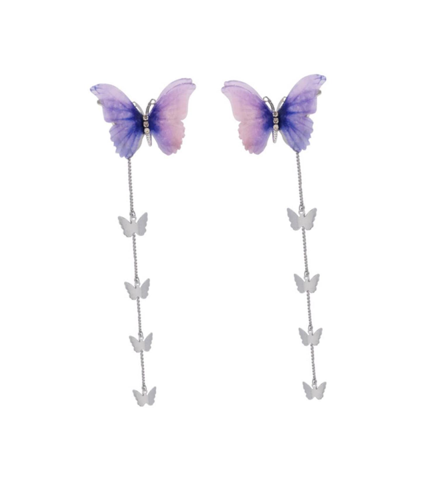 FRCOLOR 1 Pair Butterfly Tassel Side Clip Hair Clips Mini Clips Claw Clips Barrettes Clips for Hair 90s Tassel Hairpin Moving Clips Hairpins Bobby Accessories Wedding Purple Bride Alloy 15X4.5X1CM Purple - Buy Online on GoSupps.com