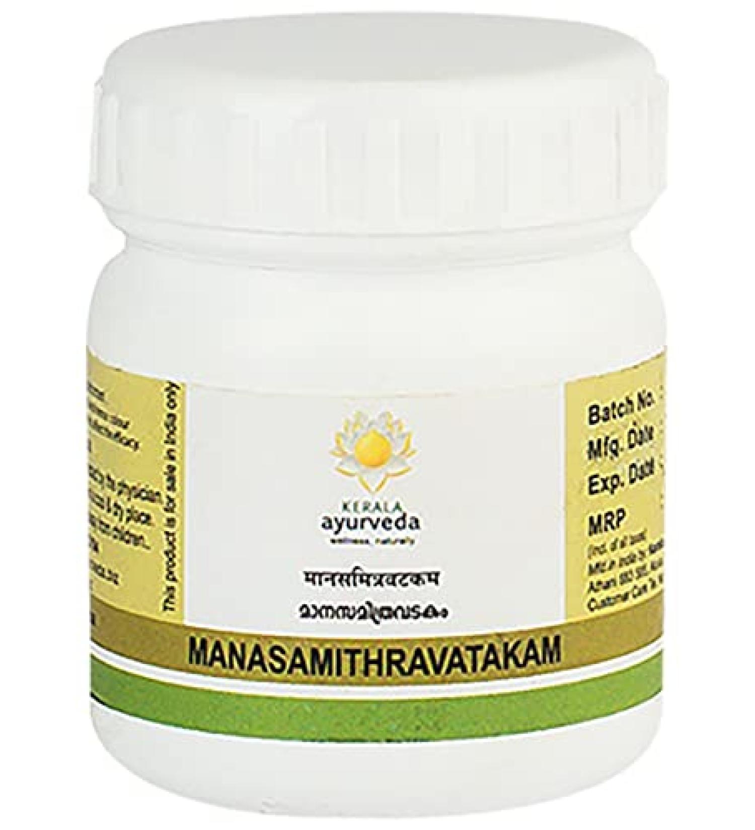 NWIL Ayurveda Manasamithravatakam Gulika Bottle of 25 Tablets