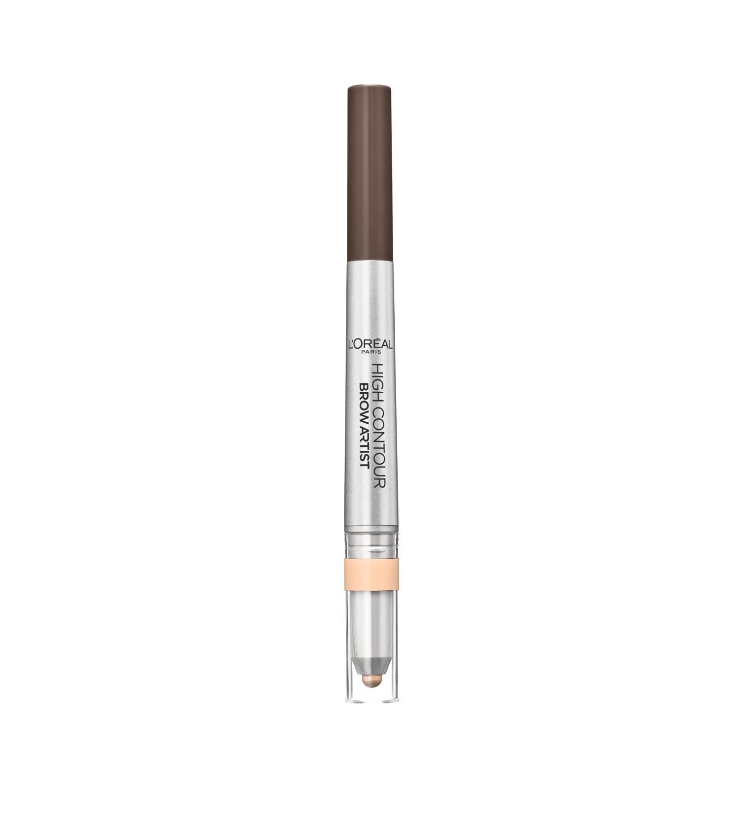 L'Oreal High Contour Brow Pencil & Highlighter Duo - 108 Warm Brunette - Buy Online on GoSupps.com