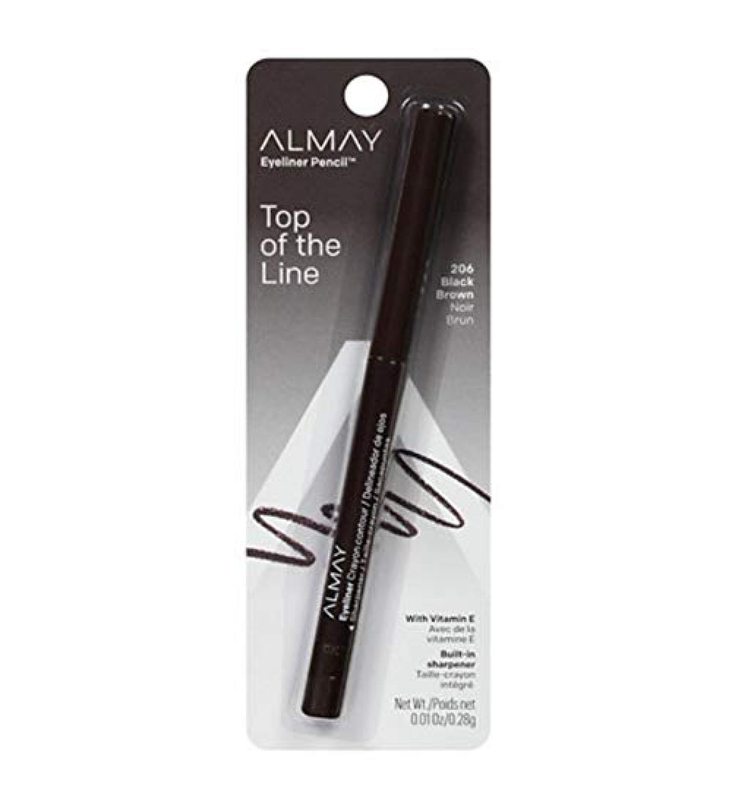 Almay Eyeliner Pencil Black Brown 206 0.01 oz (Pack of 3)