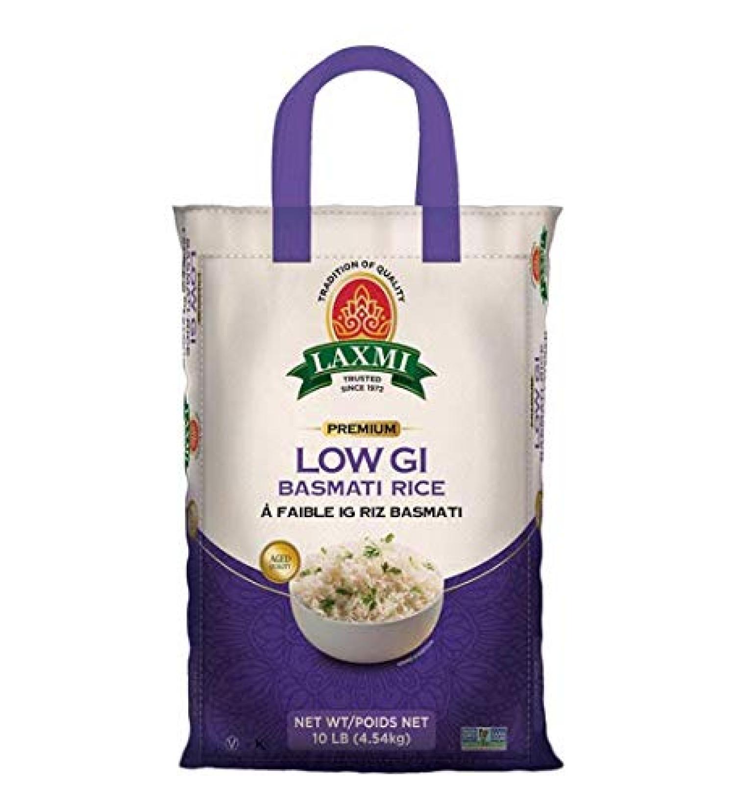Laxmi Diabetic-Friendly Basmati Rice - Low G.I. Index Value - 10lb - Buy Online on GoSupps.com
