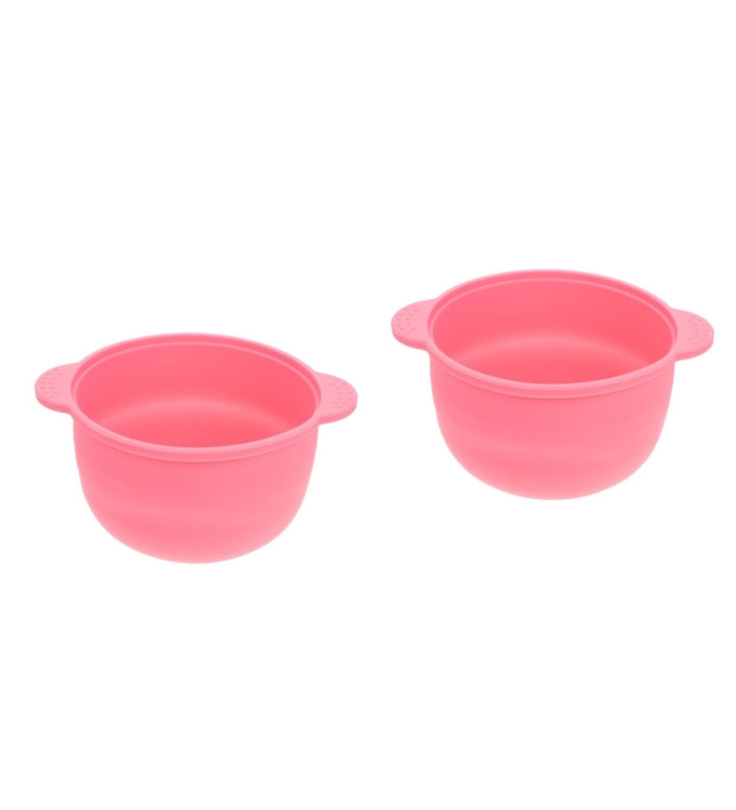 Nuobesty 2-Pack Non-Stick Pink Wax Melting Containers for Hair Removal | Easy to Clean Depilatory Heating Bowls - 13x11cm - Buy Online on GoSupps.com