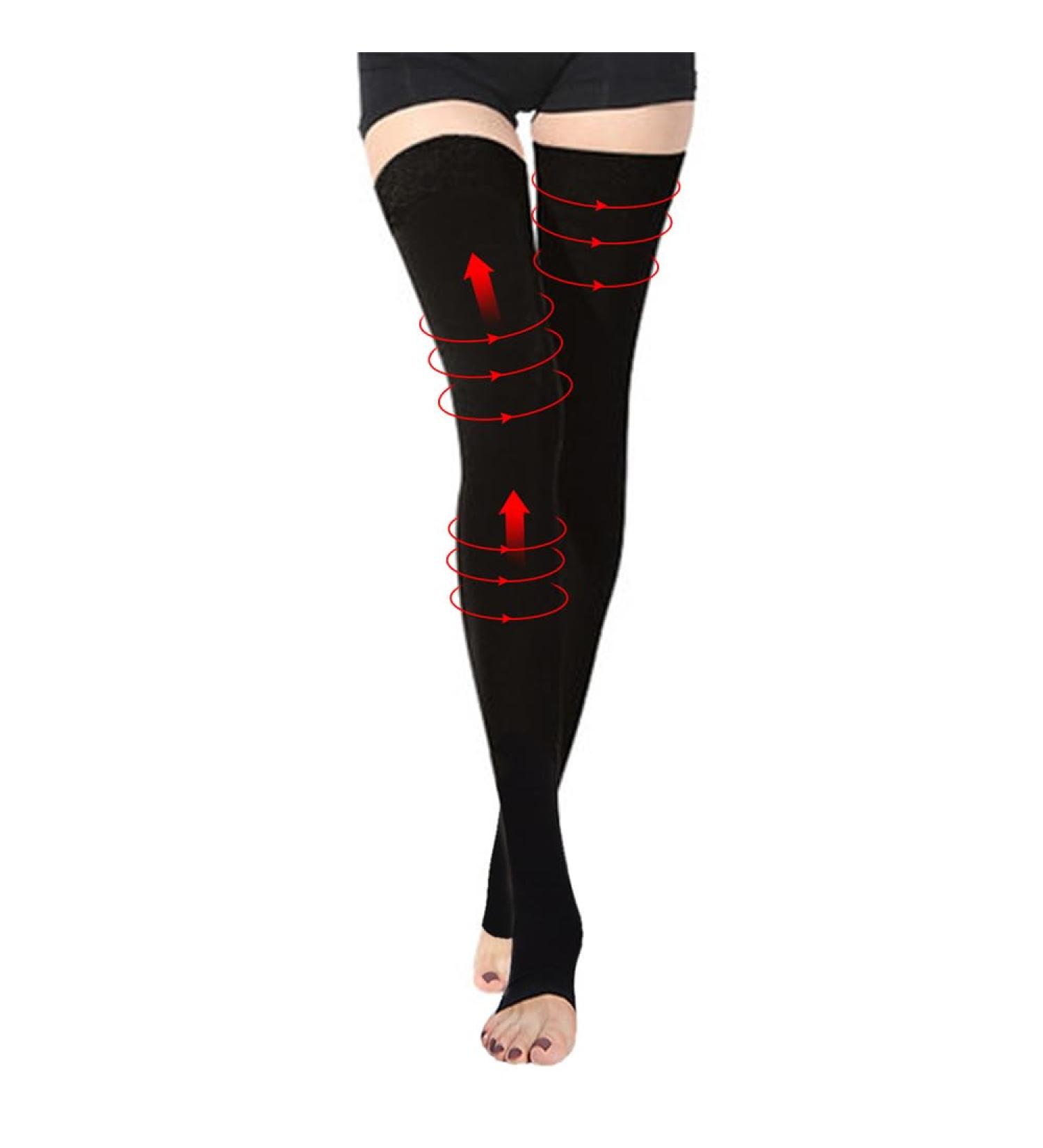 GPAR Premium Medical Compression Stockings - Open Toe Class 2 23-32 mmHg for Varicose Veins Edema & Leg Pain - Unisex 3XL Beige - Buy Online on GoSupps.com