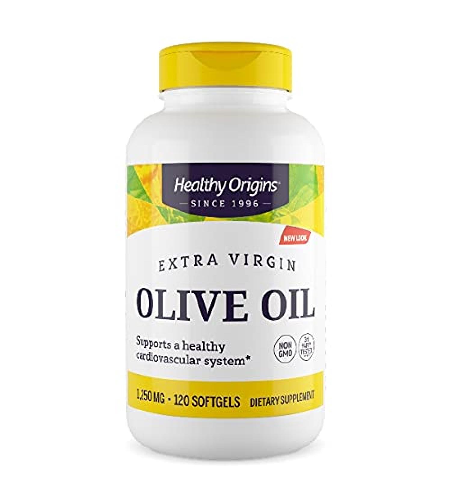 Healthy Origins Extra Virgin Olive Oil Softgels - 120 Count - Buy Online on GoSupps.com