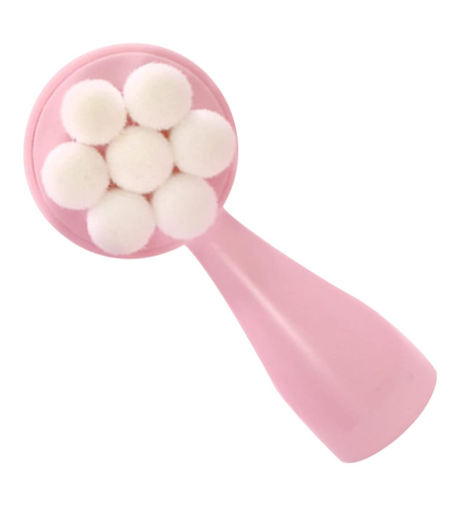 Didiseaon Facial Scrubber Double Sided Facial Cleansing Brush Face Exfoliation Brush Silicone Facial Face Exfoliator Face Cleansing Tool Face Wash The Face 3D Fiber Wool Washing Device Pink - Buy Online on GoSupps.com