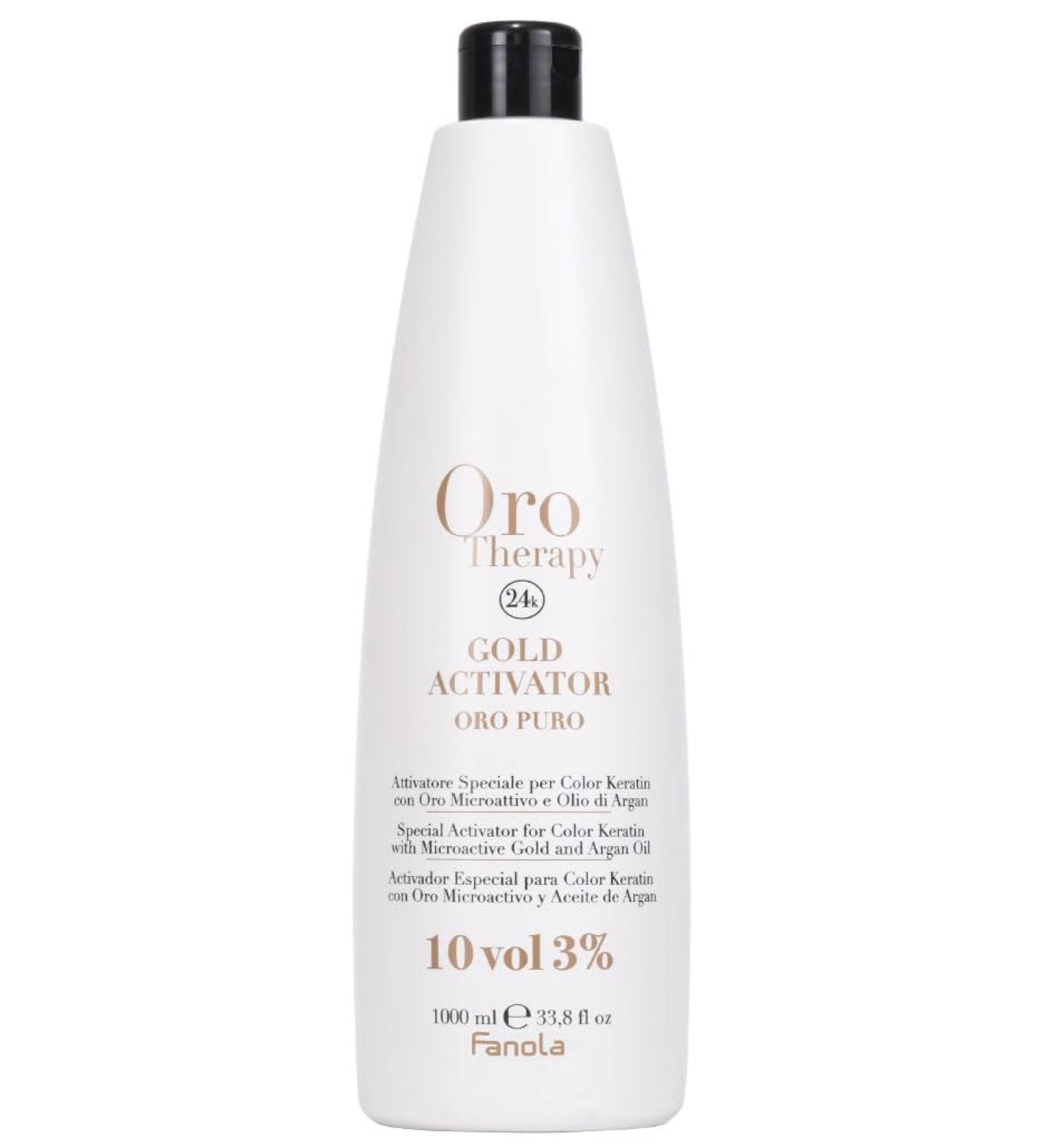Fanola Oro Therapy Gold Activator Oro Puro 3% 1L 3% Keratin