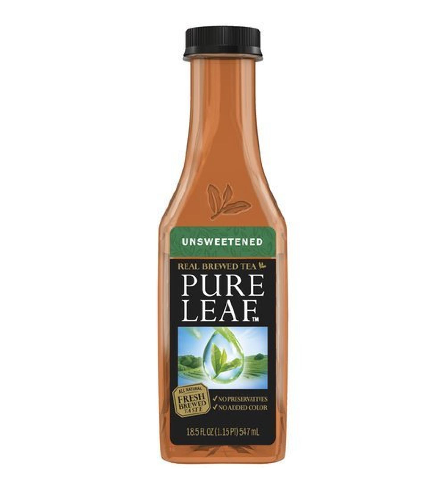 Lipton Pure Leaf Unsweetened Real Brewed Tea 18.5 Fl Oz (Pack of 12) by Lipton