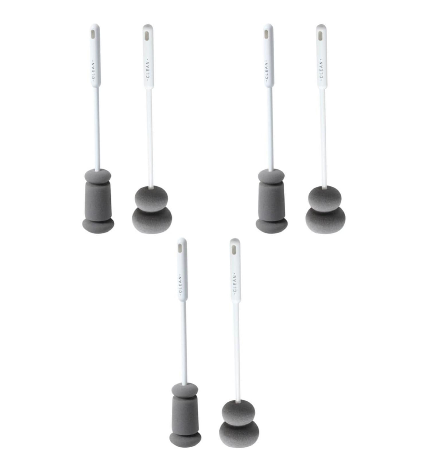 HOMSFOU 6 STK Baby Bottle Cleaning Sponge Brush - Versatile Glass & Cup Washing Brush for Children's Bottles Vases & Cocktails - Effortless Hygiene Solution - Buy Online on GoSupps.com