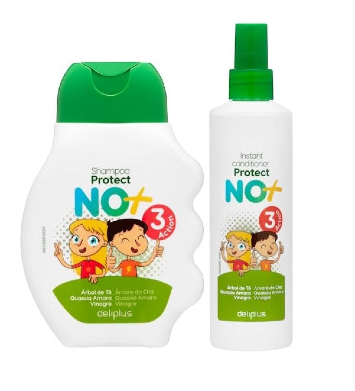 Deliplus Preventive Hair Protection Set Triple Action Shampoo + Conditioner with Tea Tree Vinegar and Qussia Amara 250 ml + 300 ml - Buy Online on GoSupps.com