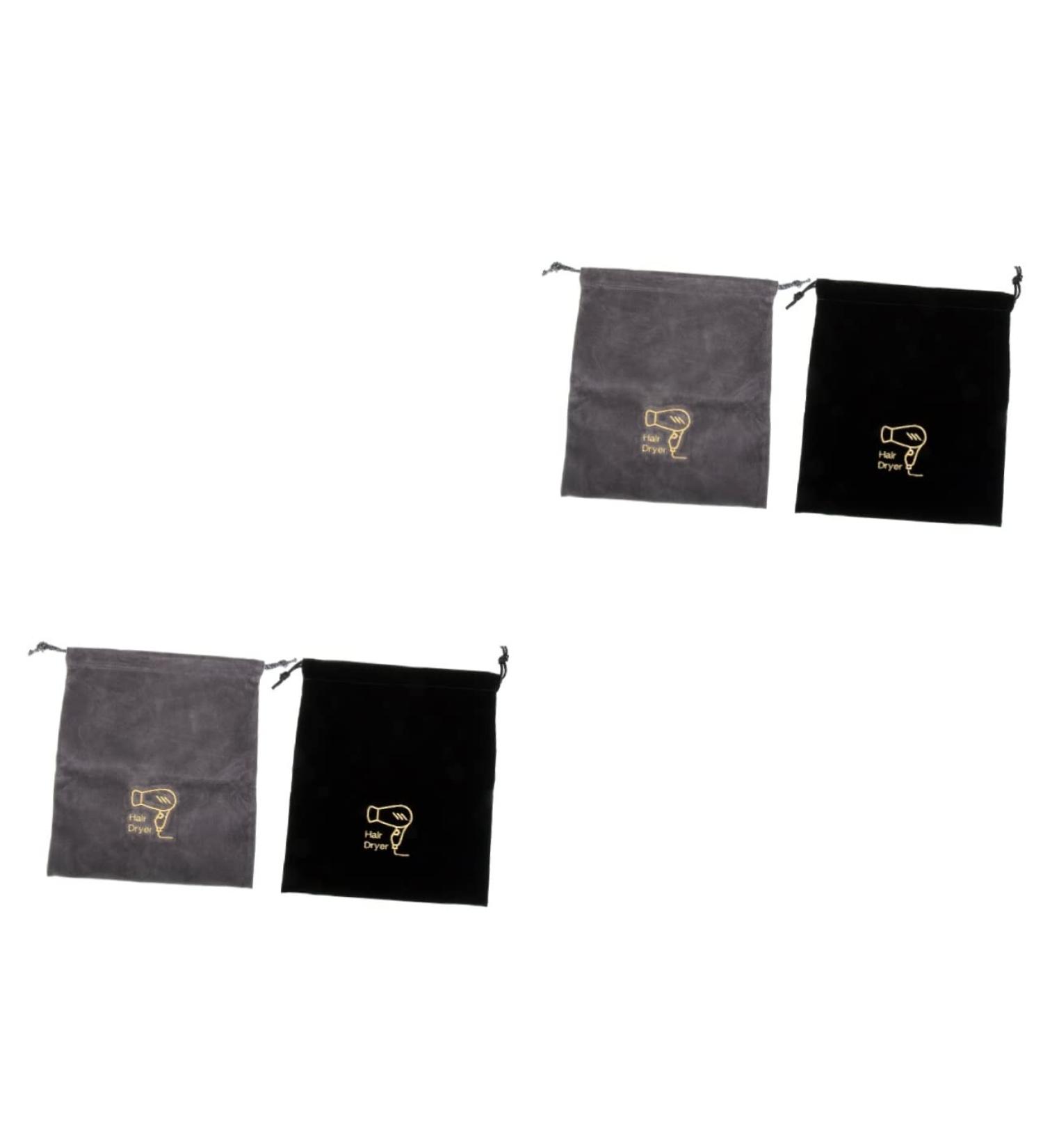 PLAFOPE 4 Pcs Hair Dryer Bag Hair Dryer Storage Bags Travel Toiletry Bags Hair Travel Bag Flannel - Buy Online on GoSupps.com