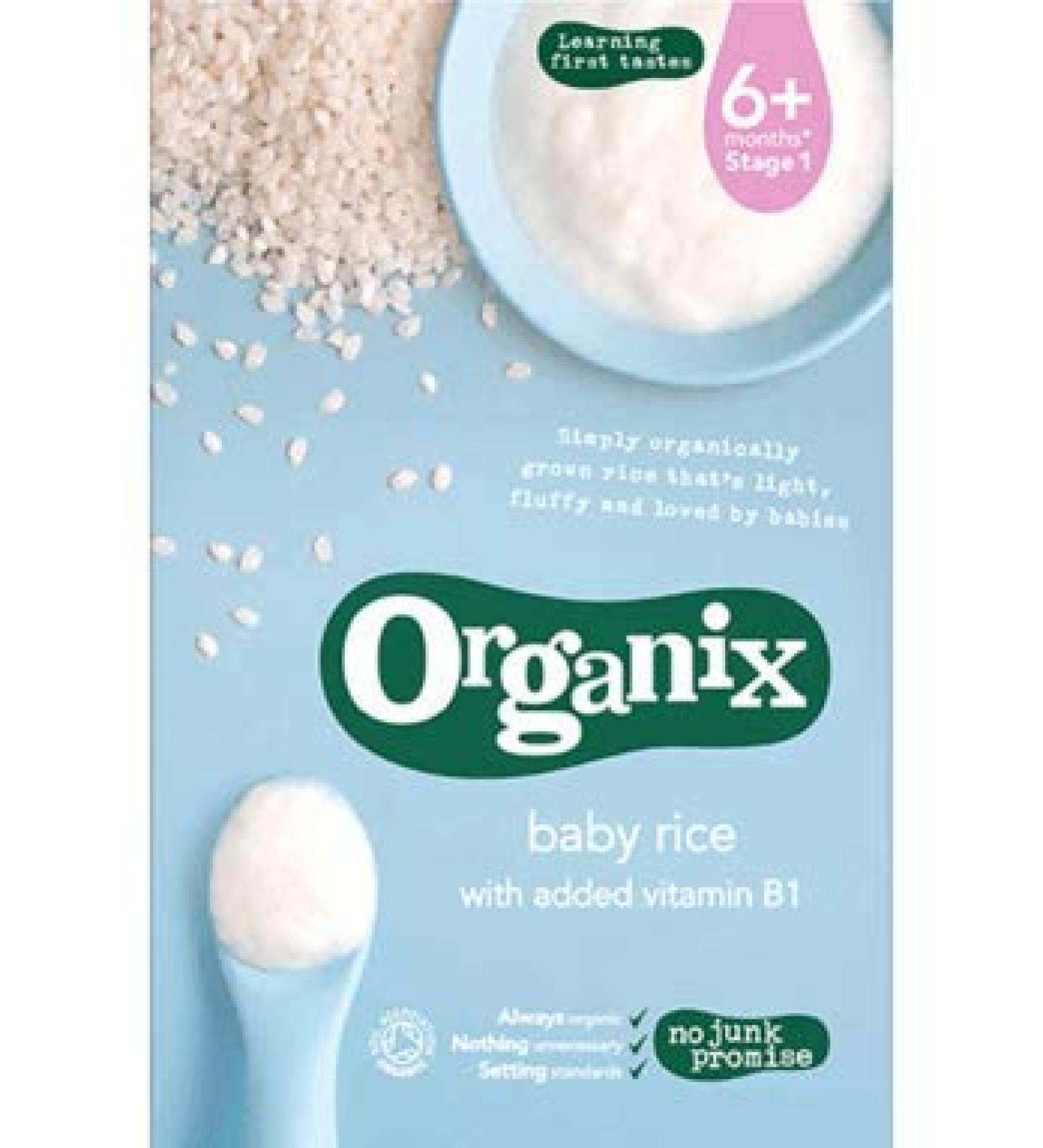 Organix First Organic Wholegrain Baby Rice 4mth+ (100g) - Pack of 6