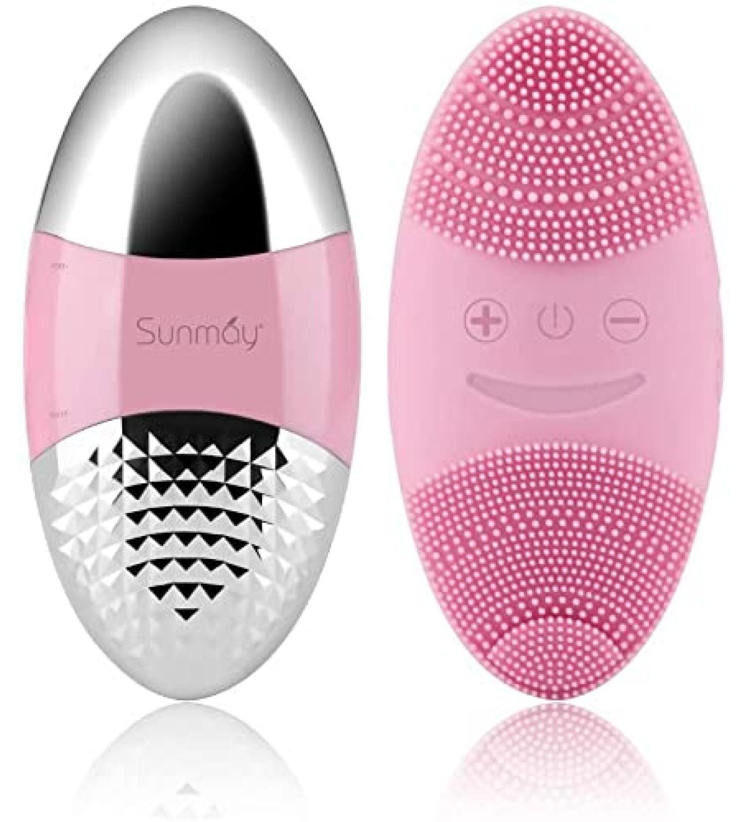 Sunmay Oval Sonic Face Cleaning Brush & Facial Tightening Device - Ion Function All Skin Types - S-Oval Pink - Buy Online on GoSupps.com