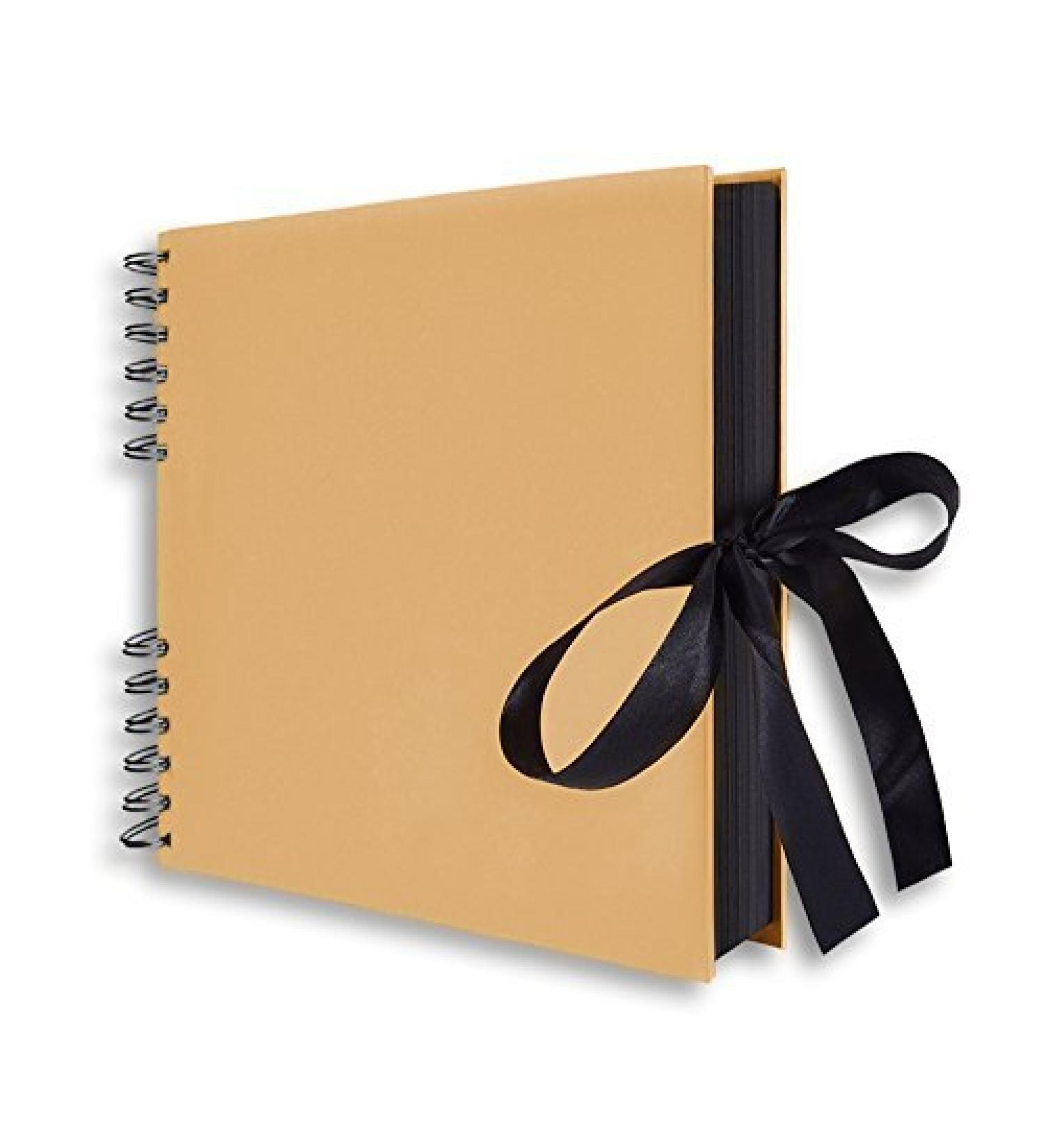 10x7 Scrapbook Photo Album with 20 Black Pages - Ideal for DIY Crafts, Wedding Guest Book & Mothers' Day Memories - Buy Online on GoSupps.com