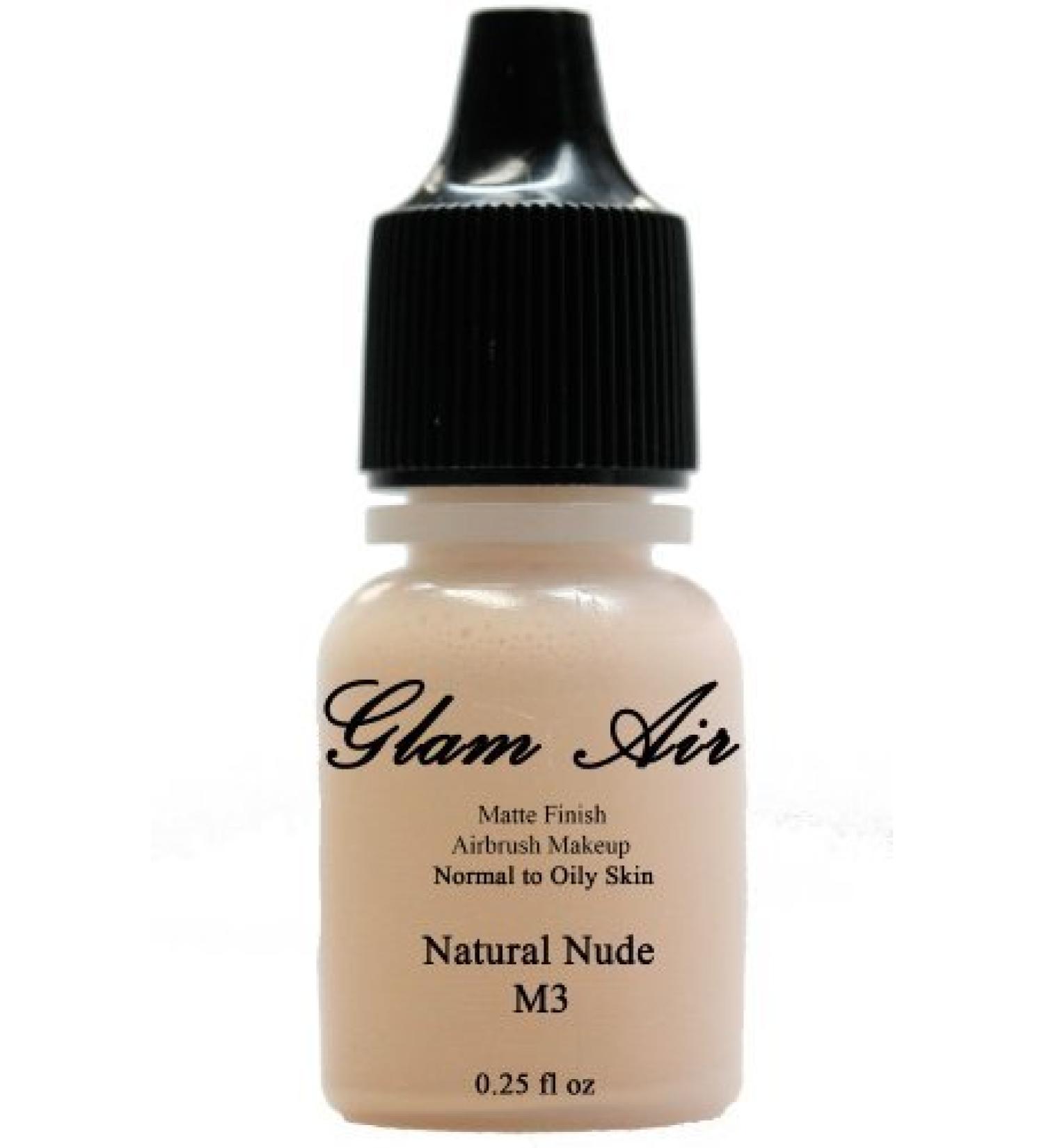 Glam Air Airbrush M3 Natural Nude Matte Foundation Water-based Makeup (Ideal for Normal to Oily Skin) (0.25 Fl Oz)