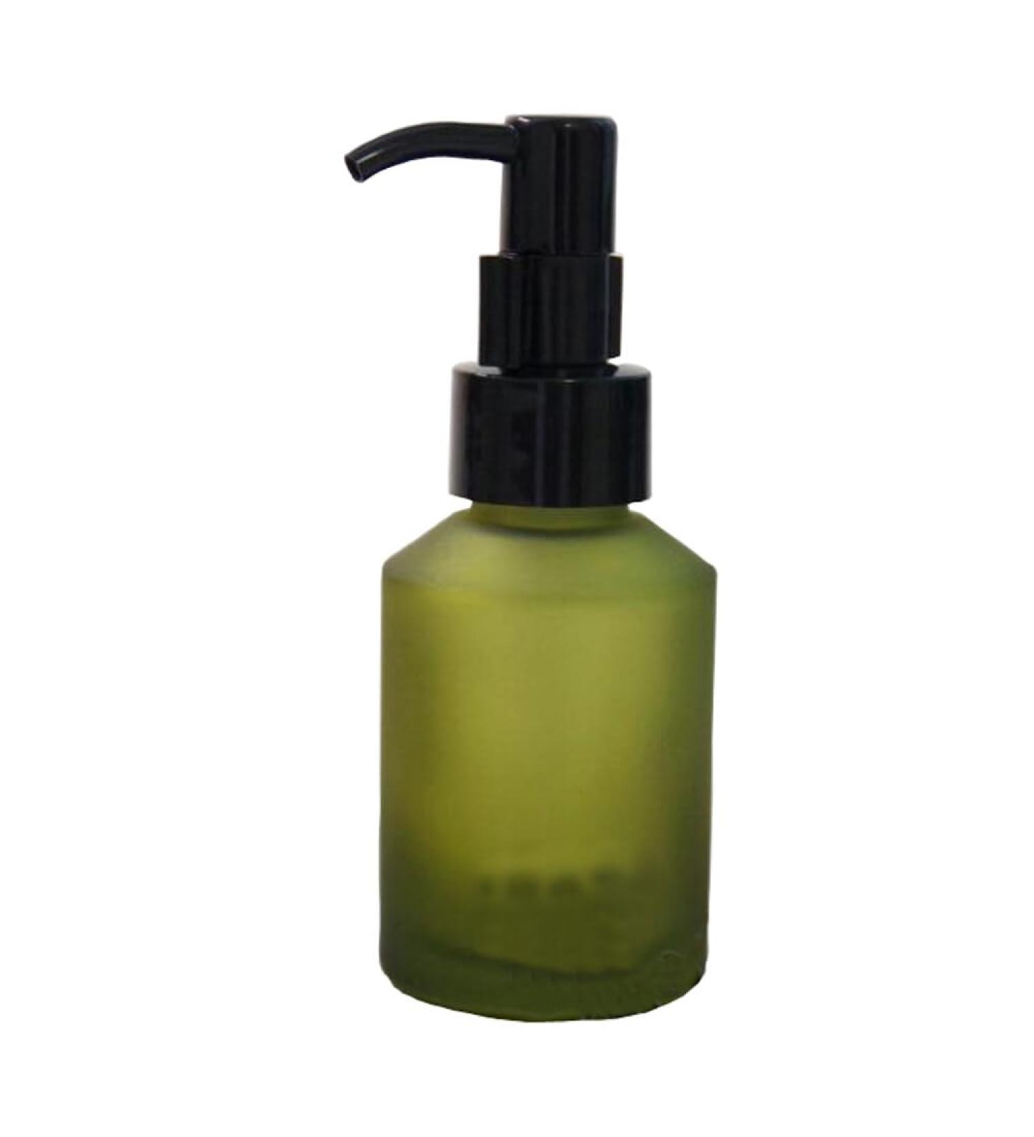 MZUU 1PCS 60ML/2OZ Empty Refillable Green Frosted Glass Bottles with Pump Vial Cosmetic Cream Lotion Dispenser Jars Storage Container for Essential Oil Emulsion Essence - Buy Online on GoSupps.com