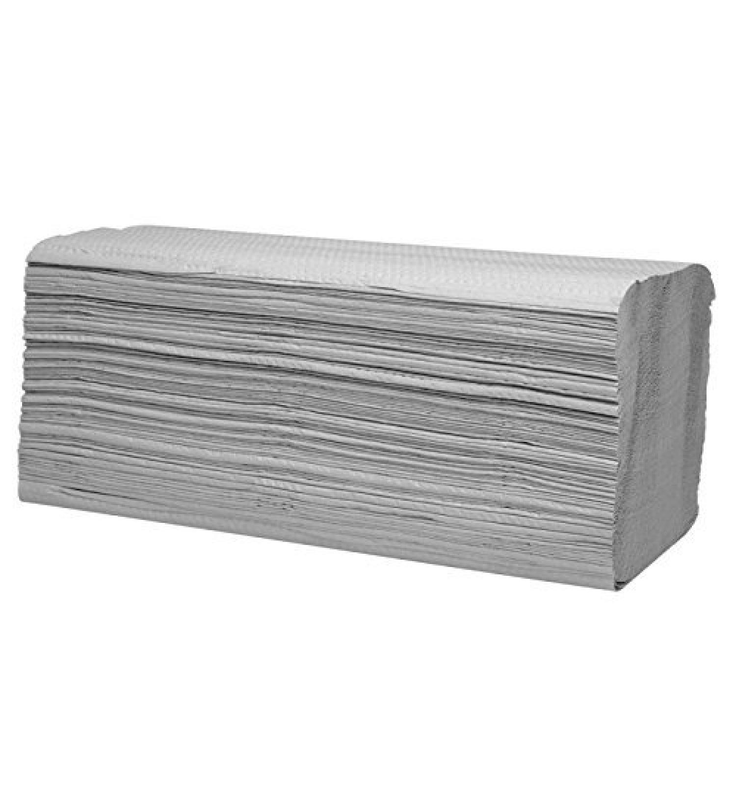 Fear-Samed paper towels cell fabric 1-layer ZZ fold Nature 25 x 23 cm 1000 sheet towel paper folding towels paper towels 1000 pieces (1 Pack) gray