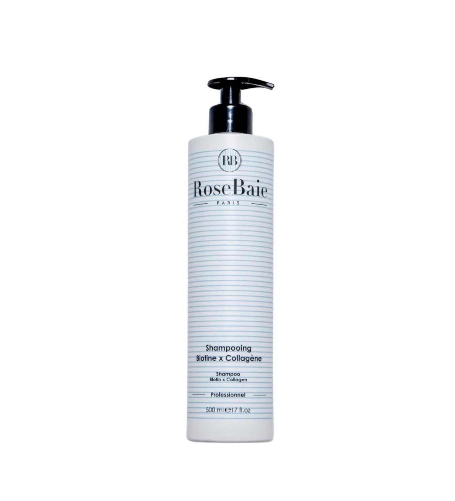 ROSEBAIE | Shampoing Biotine et Collag ne | Sans Sulfates | Acc l re la Pousse & Anti-Chute | Revitalisant et Hydratant | Cheveux tr s ab m s | Facilite le D m lage - Buy Online on GoSupps.com