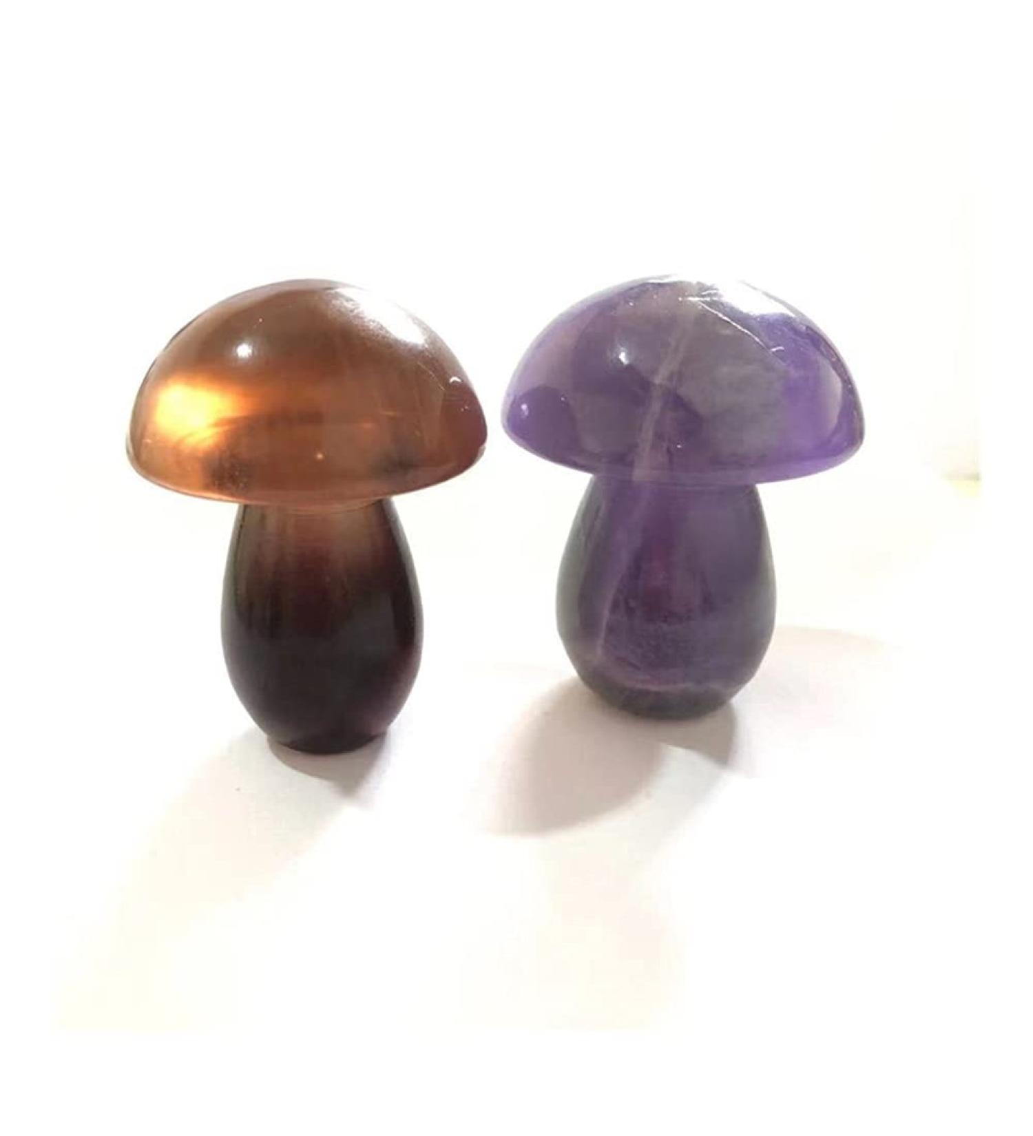 Natural Fluorite Quartz Gem Crystal Mushroom Polished Raw Stones Home Decoration Reki Gifts HOMEZHOU - Buy Online on GoSupps.com