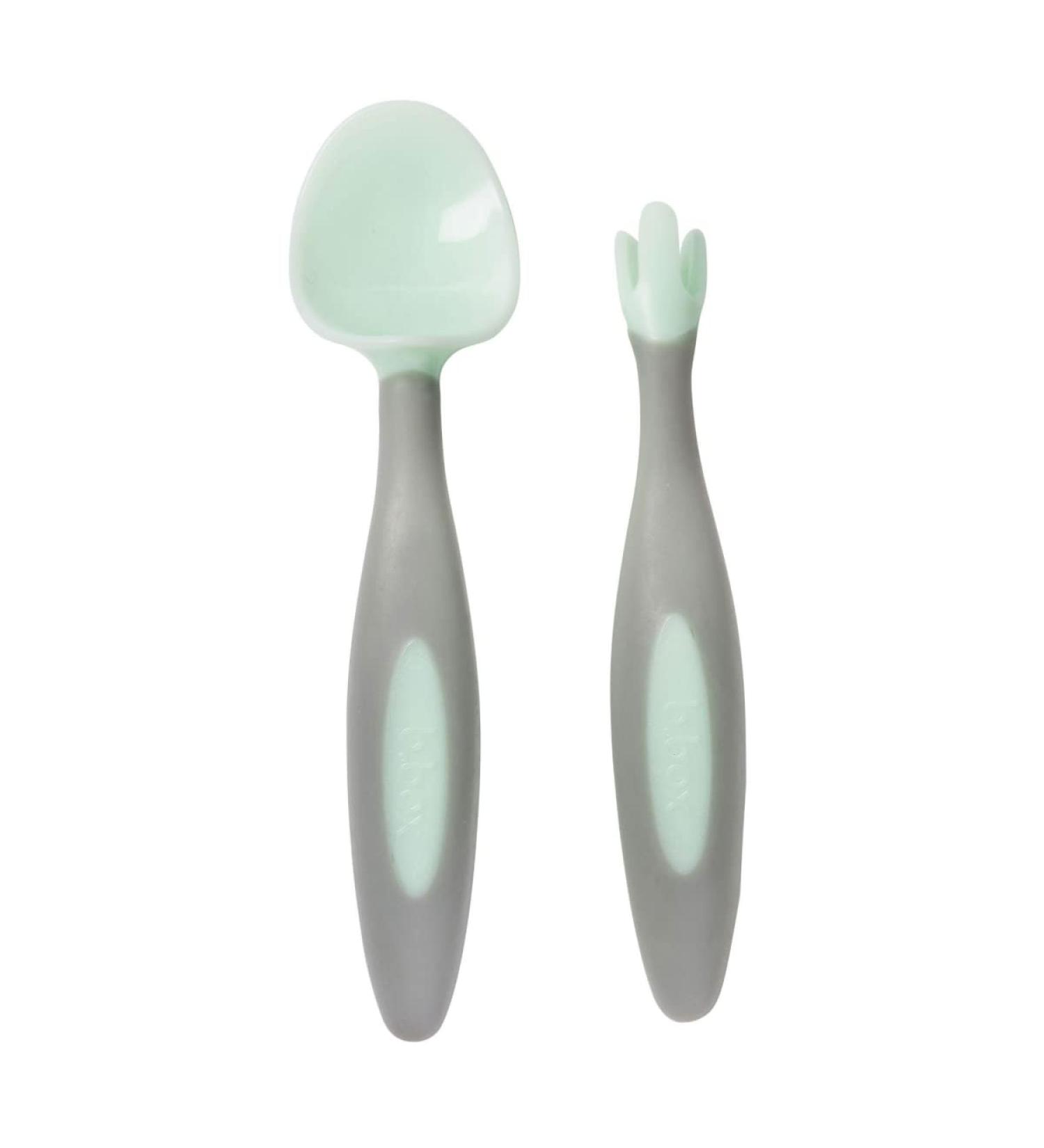 Uniquely Designed Toddler Cutlery Set in Pistachio - Fork and Spoon Combo - Buy Online on GoSupps.com