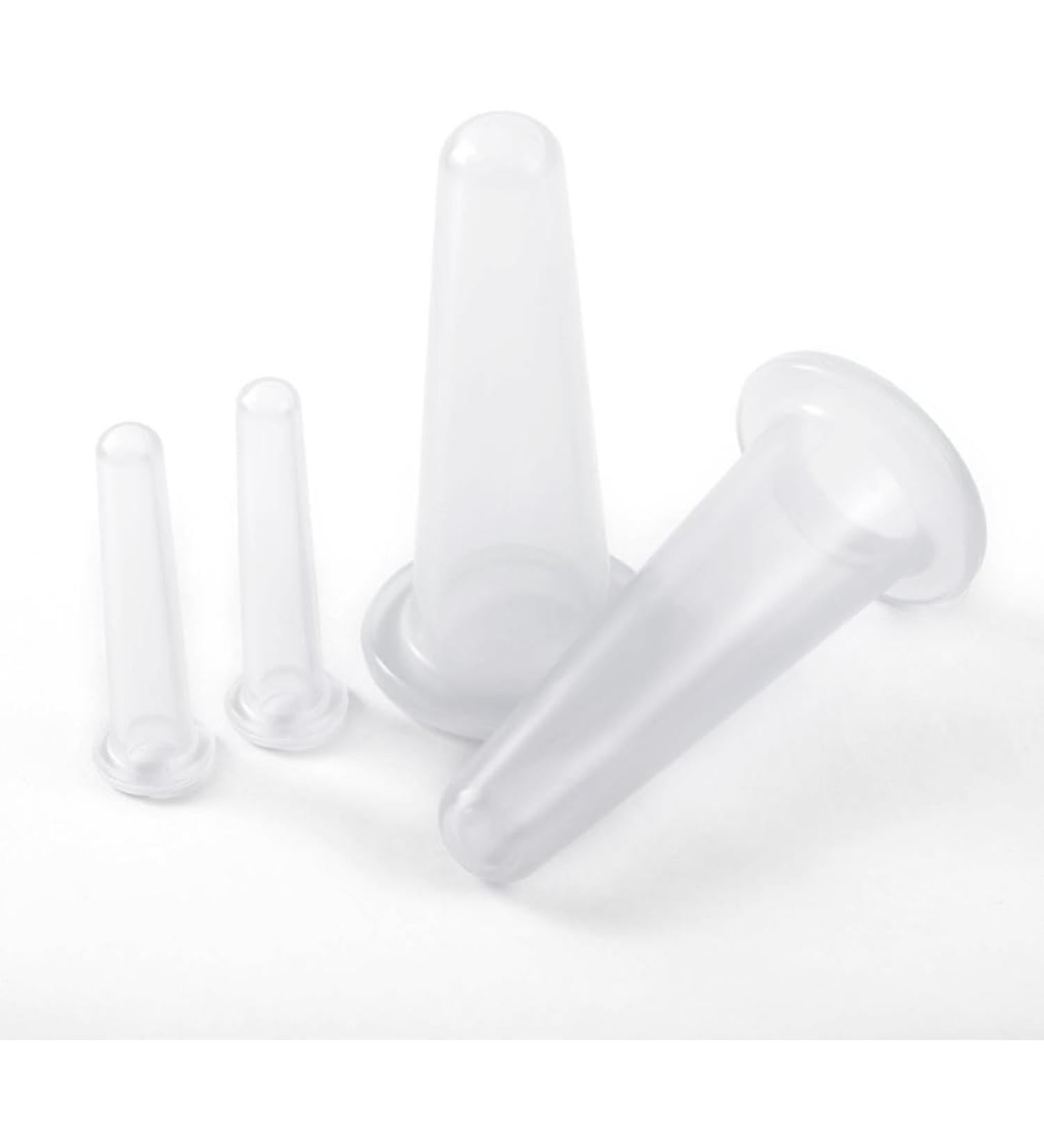 Shop 4-Part Transparent Silicone Massage Cup Set | Facial & Body Massage | Safe & Effective Skin Care - Buy Online on GoSupps.com