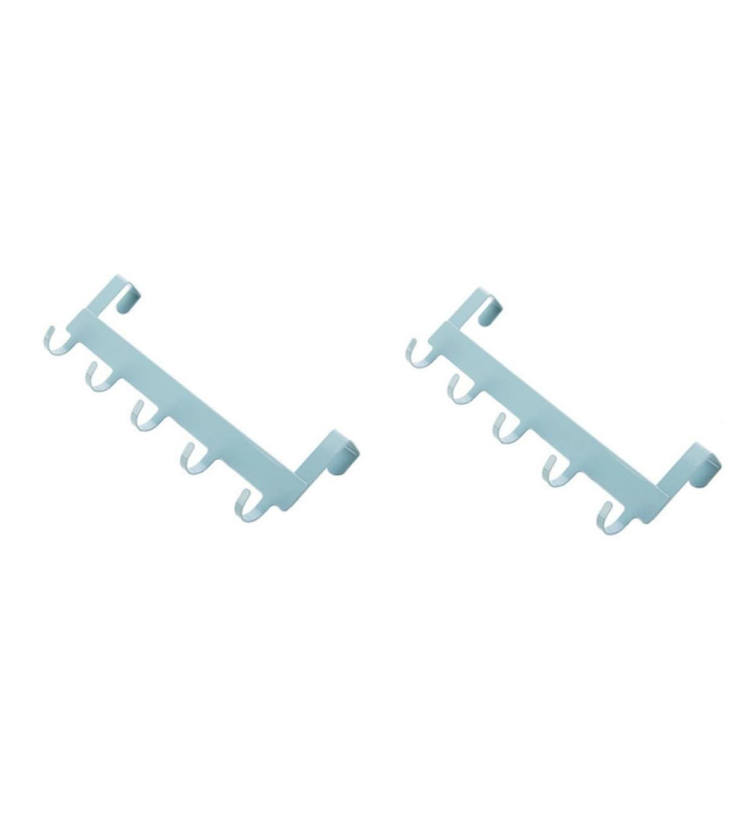 Alipis 2pcs Metal Clothing Rack Towel Hooks Door Towel Rack Clothes Hooks Hook up Multifunction Row Hook Size 1x2pcs Bluex2pcs - Buy Online on GoSupps.com