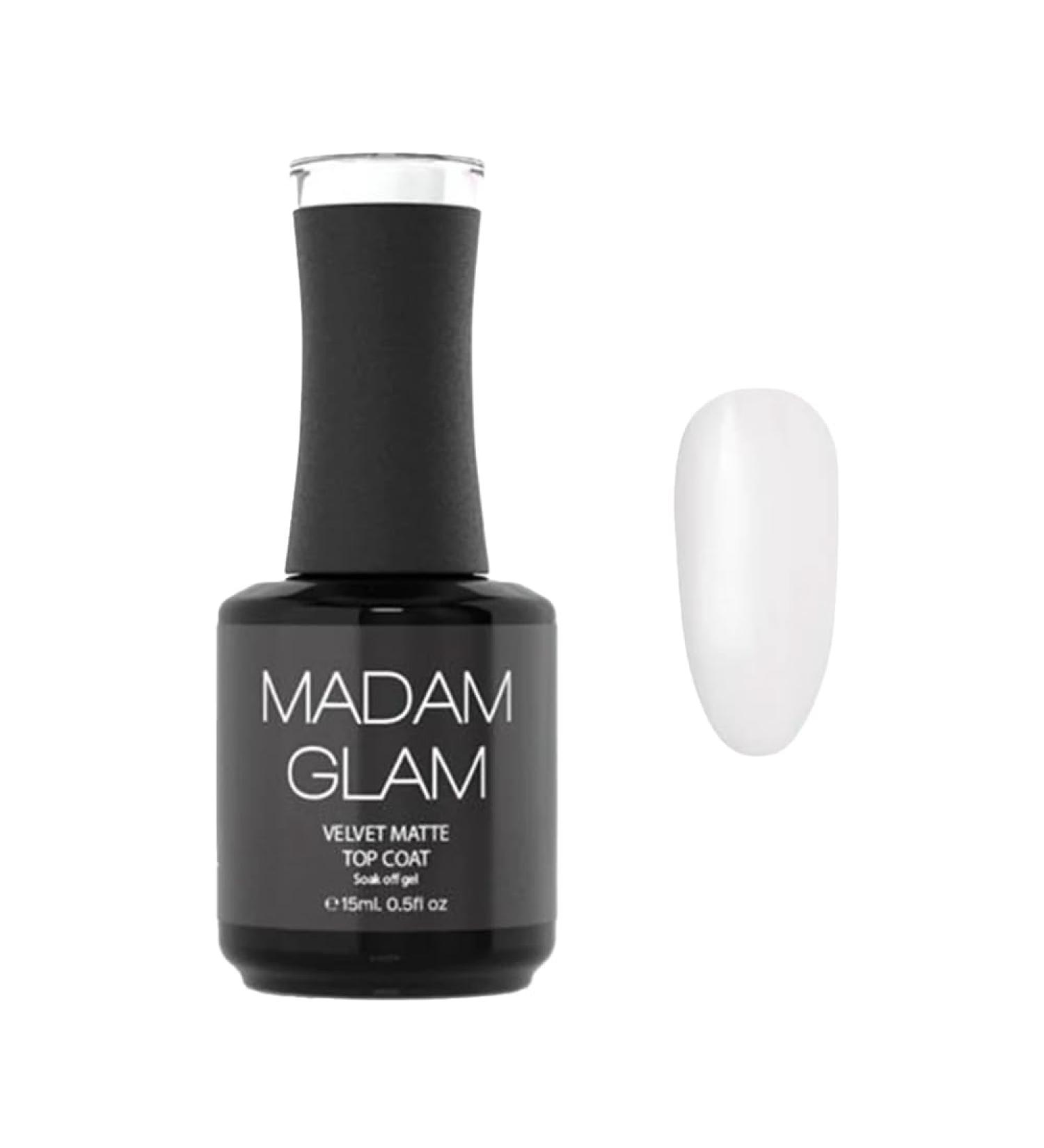 Madam Glam Velvet Matte Top Coat 15ml - Long-Lasting No Sticky Residue Vegan & Cruelty-Free - Perfect for UV/LED Lamp - Buy Online on GoSupps.com