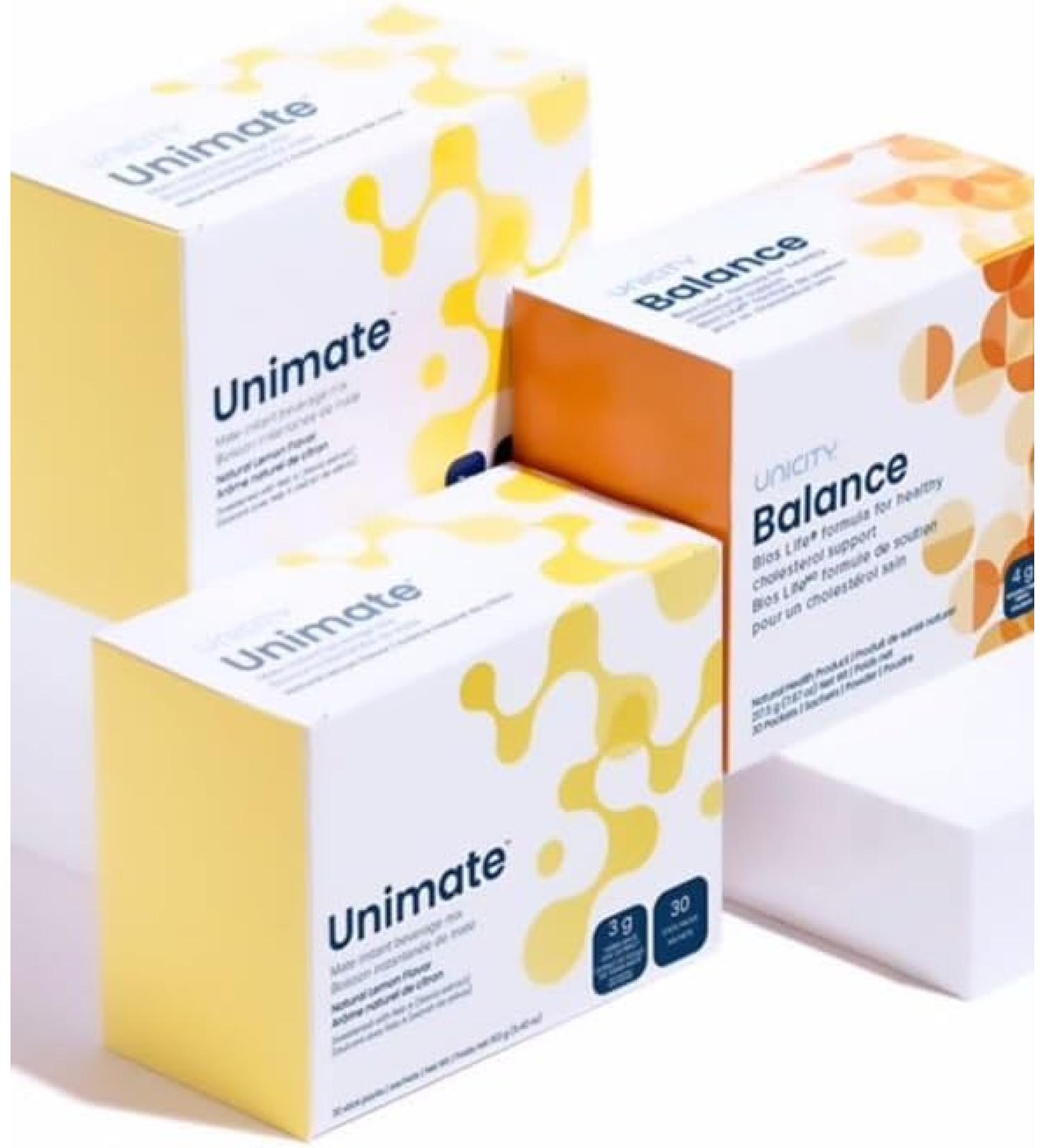 Unicity Feel Great System - Lemon Unimate 60 Pack and Orange Balance 30 pack 30-Day Supply - Buy Online on GoSupps.com