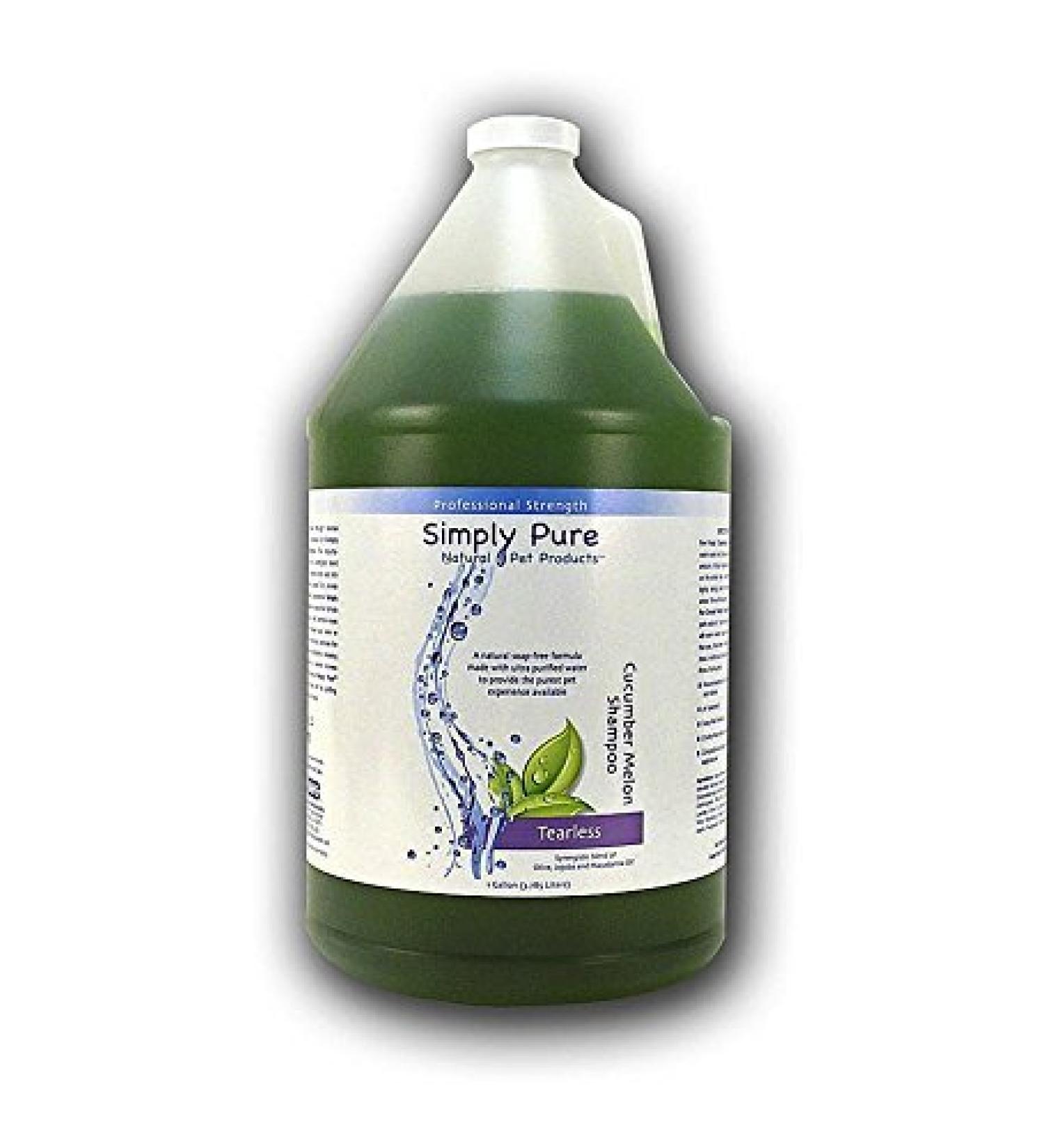 Simply Pure Pet Tearless Cucumber Melon Shampoo Concentrate - 1 Gallon (128oz) - Buy Online on GoSupps.com