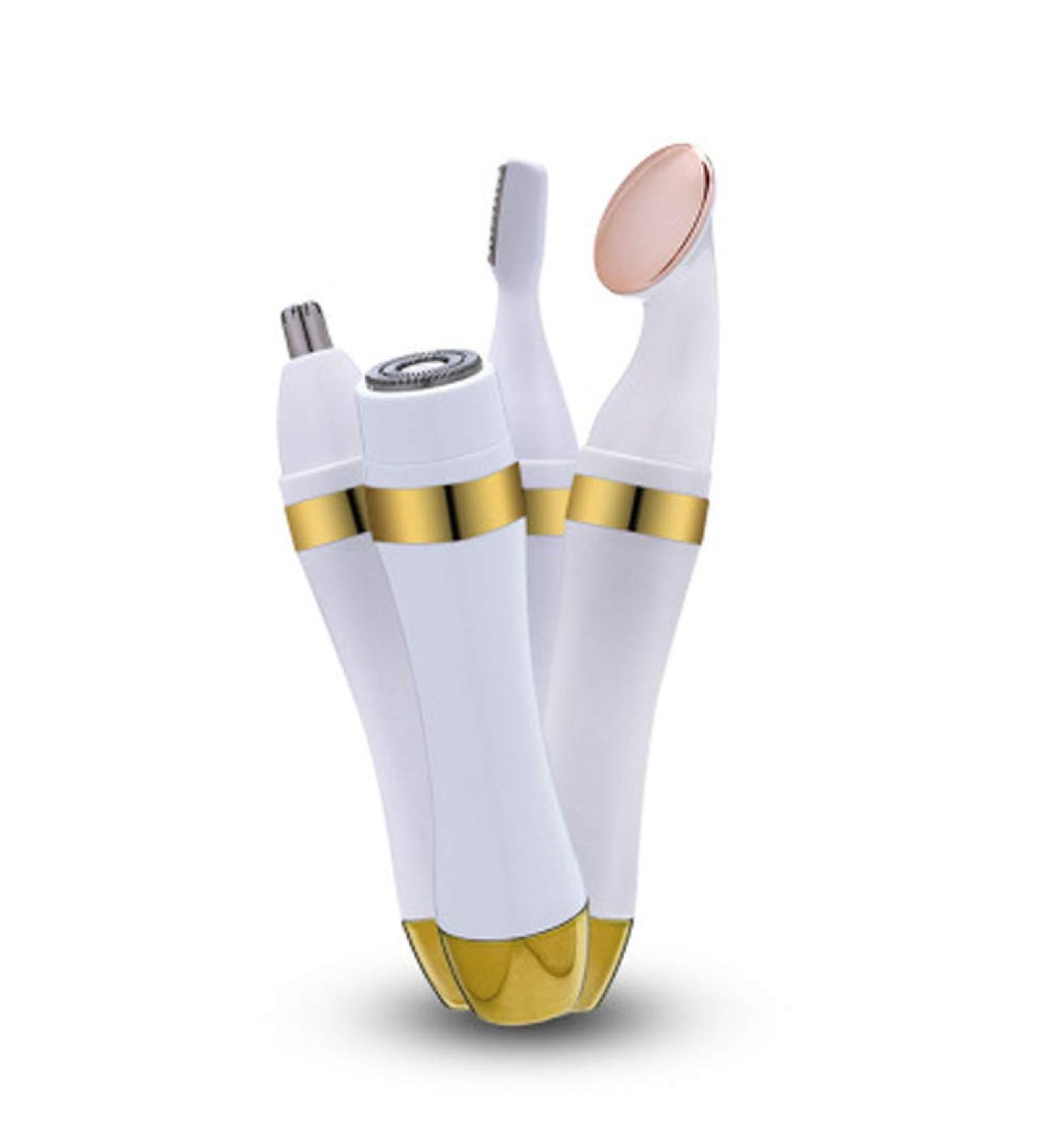 Winna Electric Trimmer 4in1 Grooming KitNose Eyebrow Trimmer for Precise Trim Remover for Legs Armpit Body Facial Hair Removal Facial Massage - Buy Online on GoSupps.com