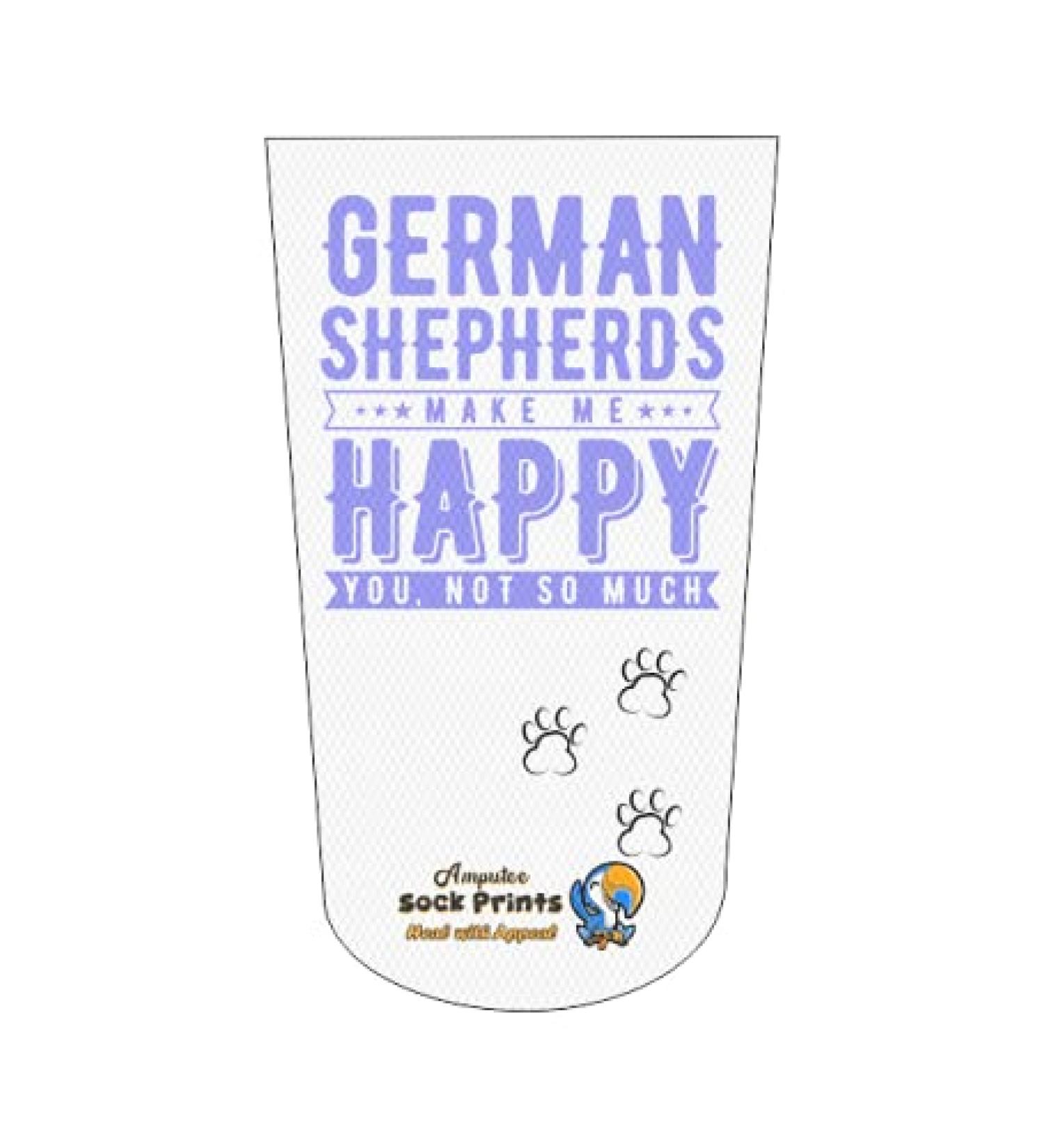 Heal with Appeal Amputee Stump Sock - German Shepherd Makes Me Happy V2 (3Ply) - Buy Online on GoSupps.com