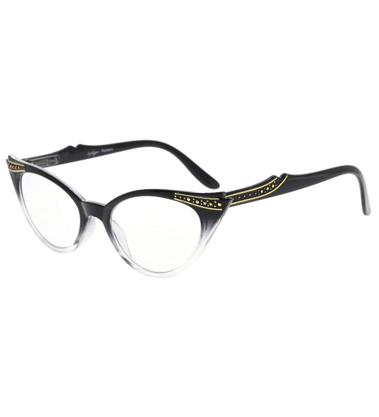 Eyekepper Cateyes Women's Reading Glasses +3.50 Black-Transparent - Buy Online on GoSupps.com