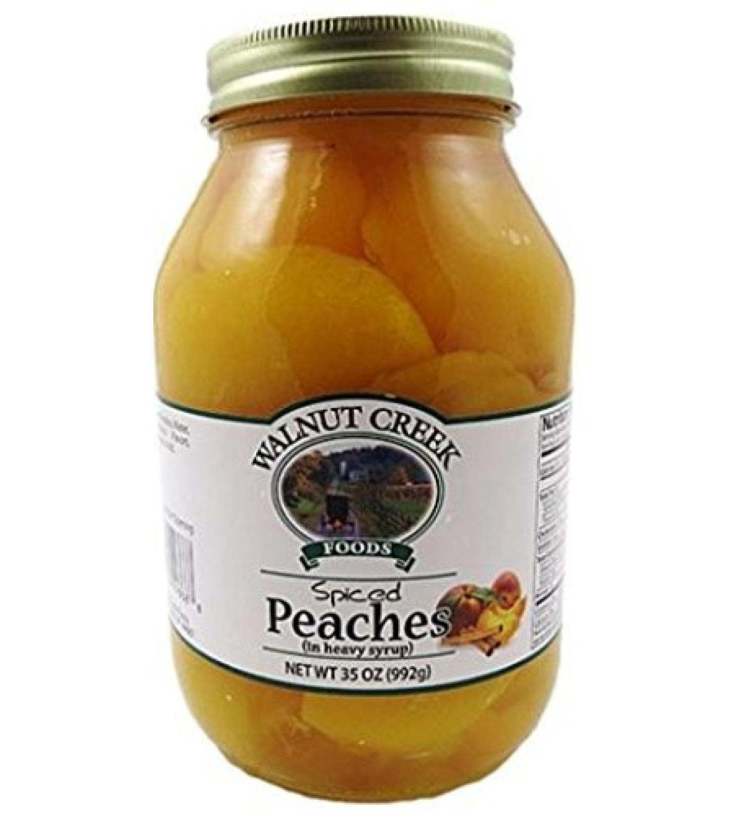 Walnut Creek Spiced Peaches In Heavy Syrup / Glass Quart Jar