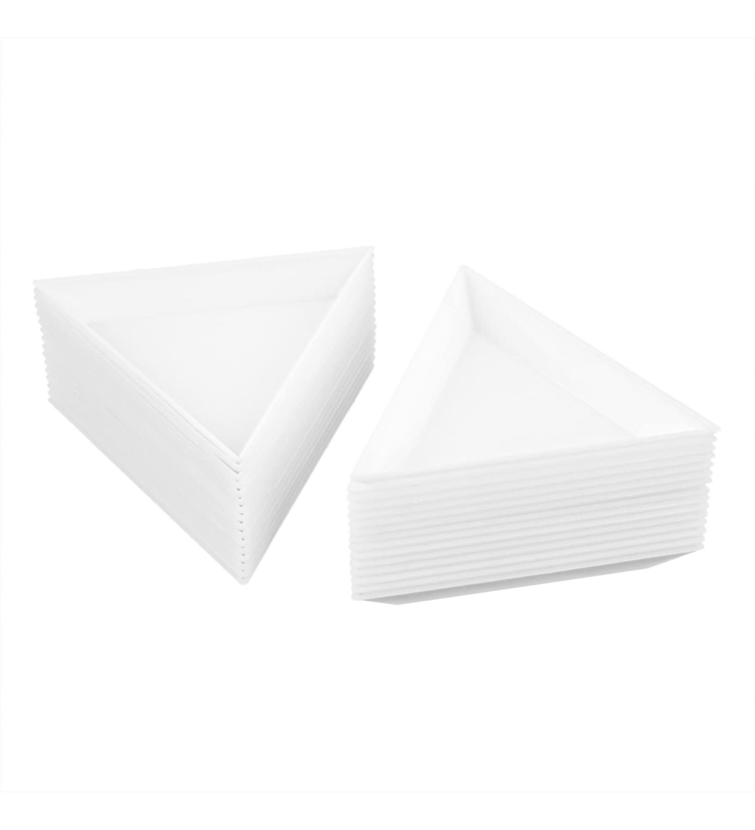 AUEAR 30 Pack White Plastic Bead Sorting Trays for DIY Nail Art & Jewelry Projects - Triangle Shape - Buy Online on GoSupps.com