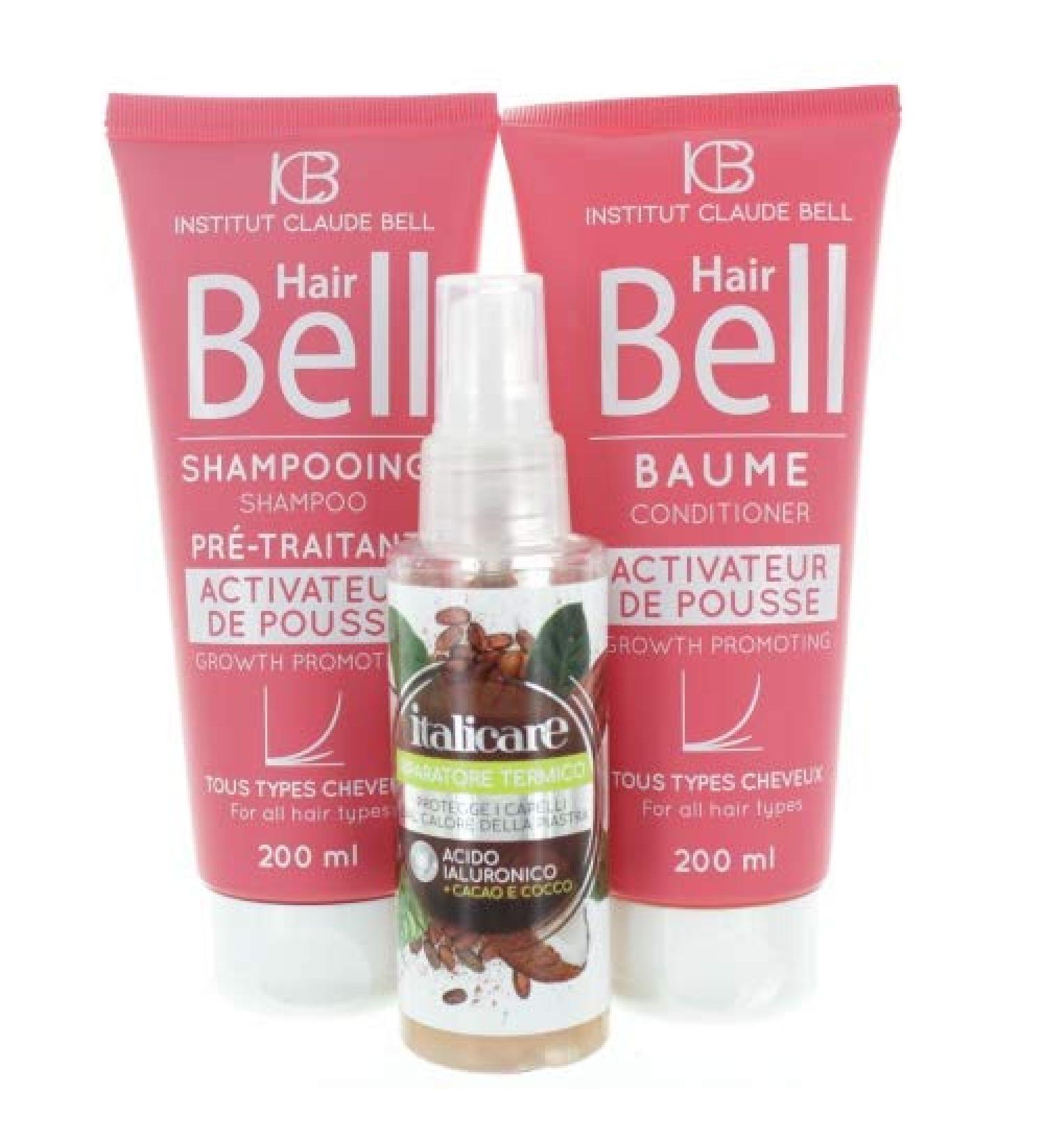  Veana Hyaluron Hair Heat Protection (100 ml) + HairBell shampoo and conditioner (2 x 200 ml) for faster growth heat protection for hair - Buy Online on GoSupps.com