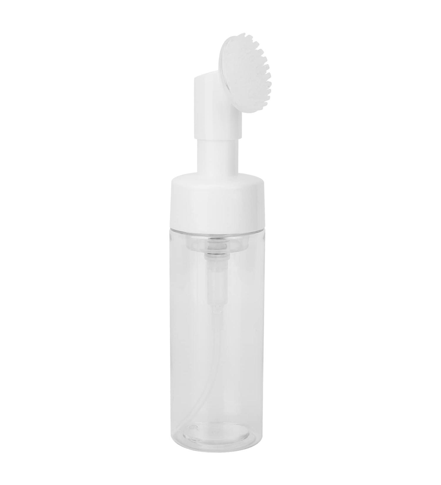 100ML Mousse Foaming Bottle with Silicone Brush - Refillable Facial Cleanser | Transparent Design for Easy Use - International Shipping - Buy Online on GoSupps.com