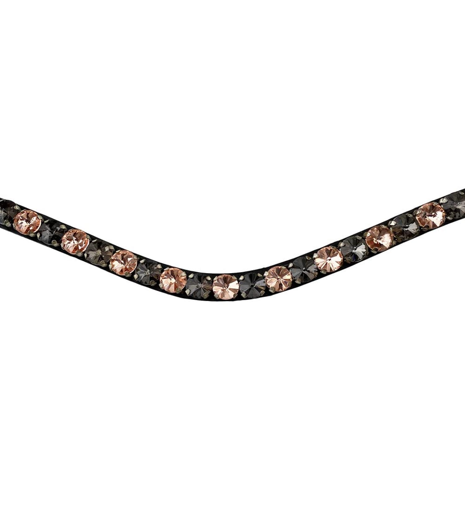 Leone Equipment Headring Horse - Glitzer Bridle Headband for Warmblood Thoroughbred & Pony - Pink & Gray Options - X-Full & X-Hot Blood Sizes Available - Buy Online on GoSupps.com