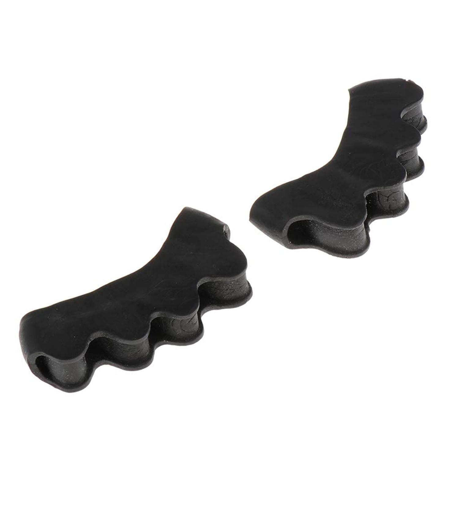 Silicone Toe Separators for Nail Art | Pedicure Relaxing Toes - 1 Pair (Black) | International Shipping Available - Buy Online on GoSupps.com
