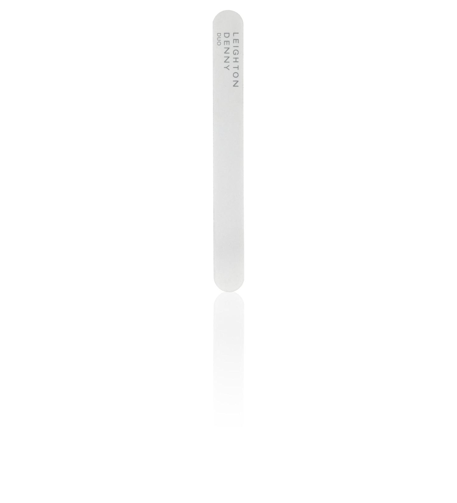 LEIGHTON DENNY Duo File Twin Pack Emery Nail Files Off-white 2 Count (Pack of 1)