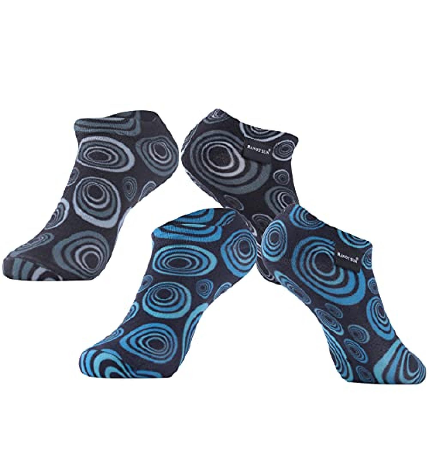 Randy Sun Waterproof Unisex Hiking/Trekking/Ski Socks - 4 Pairs (Medium) Sky & Black - SGS Certified, Breathable, Ultra-Thin - Buy Online on GoSupps.com