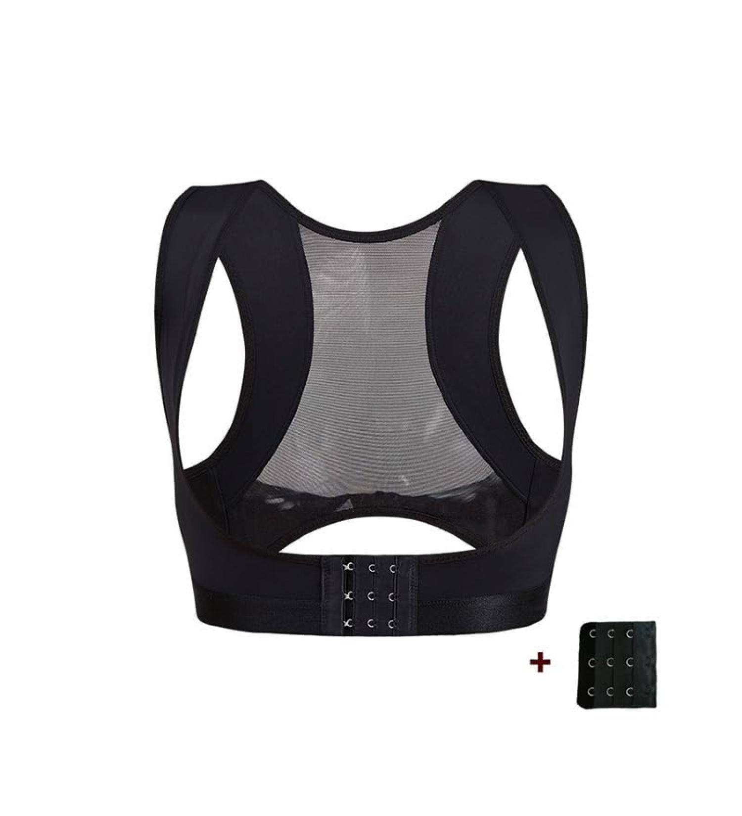Posture Corrector for Women - Invisible Adjustable Shoulder & Back Brace - Comfortable & Breathable Support Fits Discreetly Under Clothing (Col X-Large Black - Buy Online on GoSupps.com