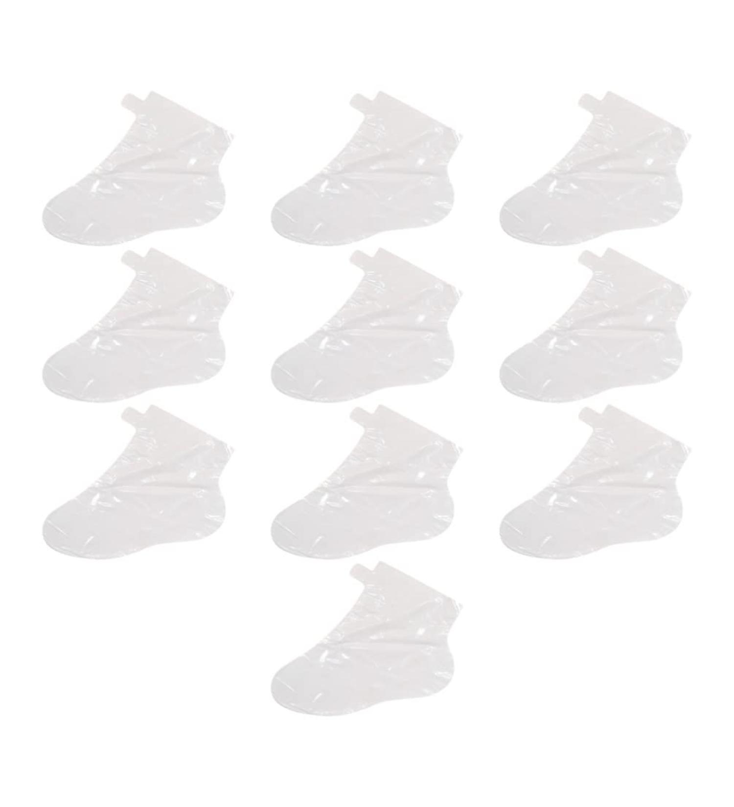 Minkissy 50pcs Disposable Plastic Shoe Covers - Foot Care Pedicure & Spa Thermotherapy Protection - Buy Online on GoSupps.com