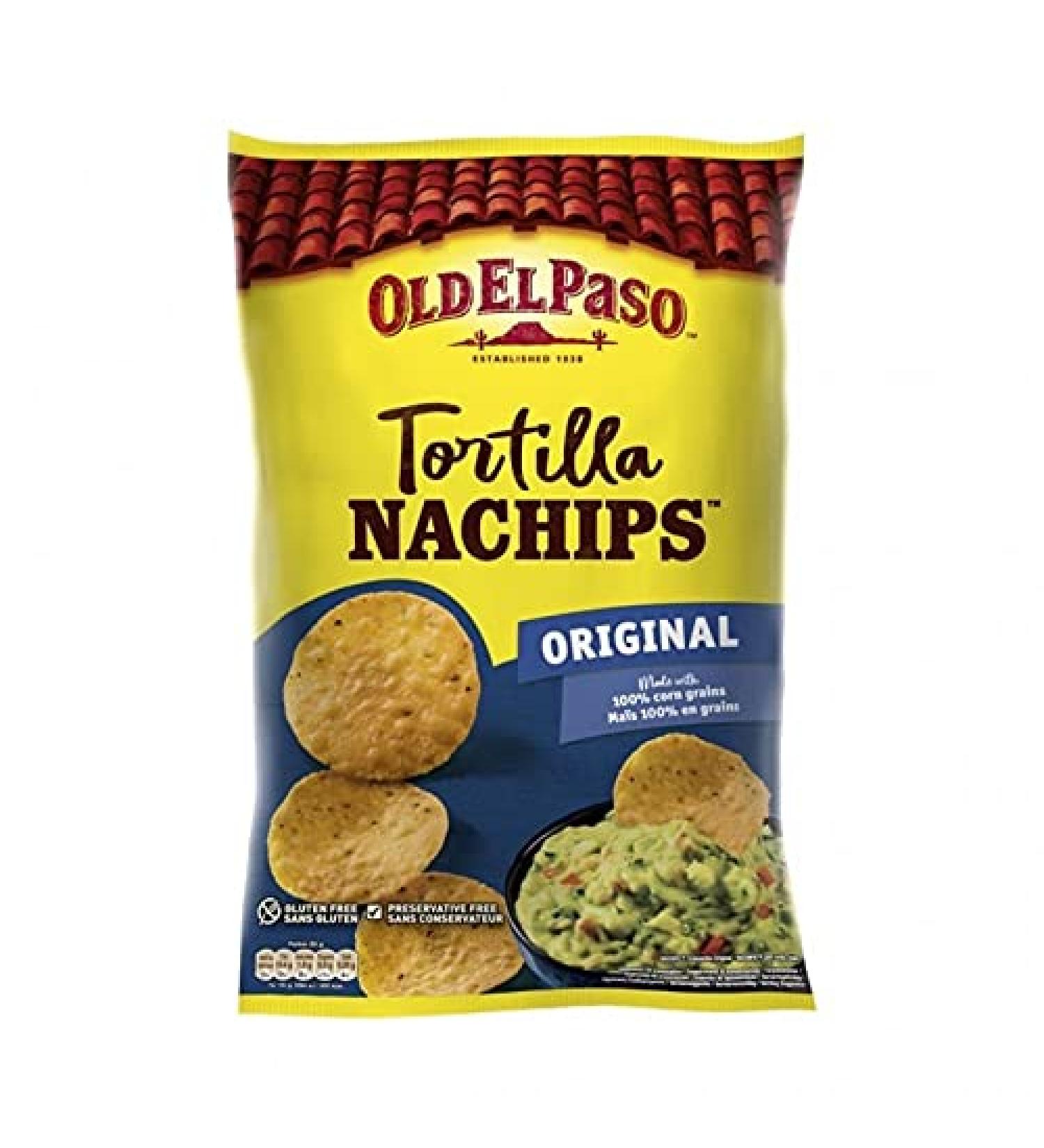 Old El Paso Tortilla Nachips Original 185g (set of 4)