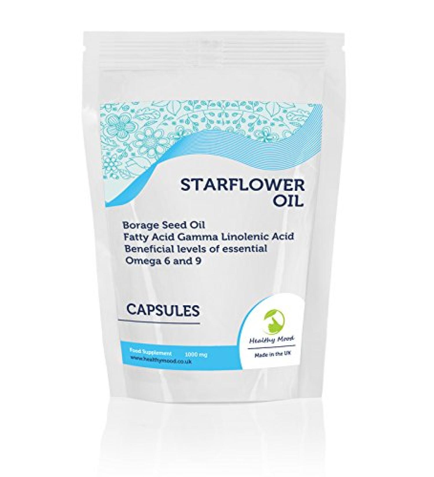 STARFLOWER Oil Borage Seed Oil Linolenic Acid 1000mg GLA 30 Capsules Nutrition Health Food Supplements HEALTHY MOOD UK - Buy Online on GoSupps.com