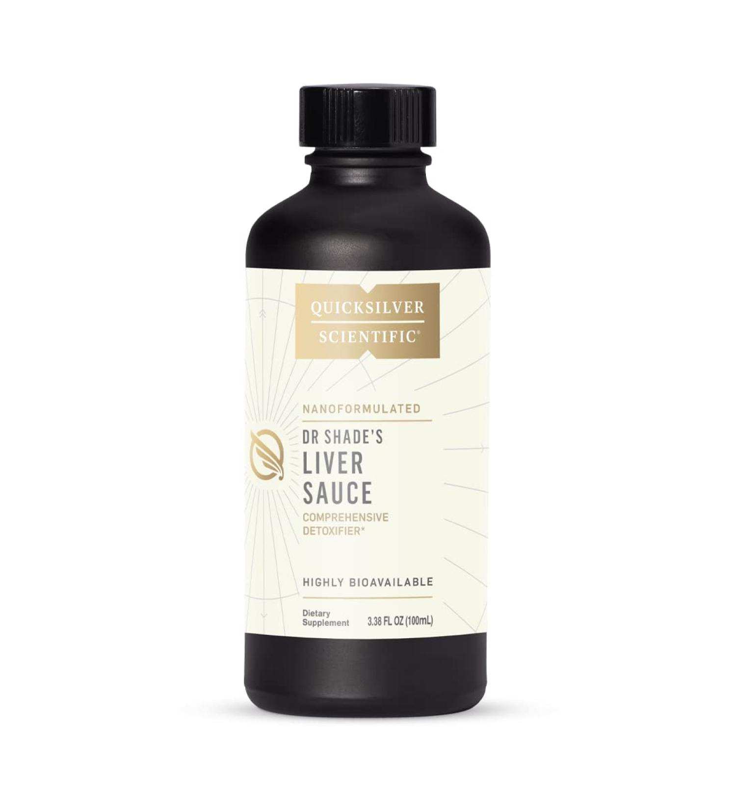 Quicksilver Liver Sauce - Liposomal Liver Detox Supplement with DIM, Quercetin, Milk Thistle, and Dandelion Root - 100ml - Buy Online on GoSupps.com