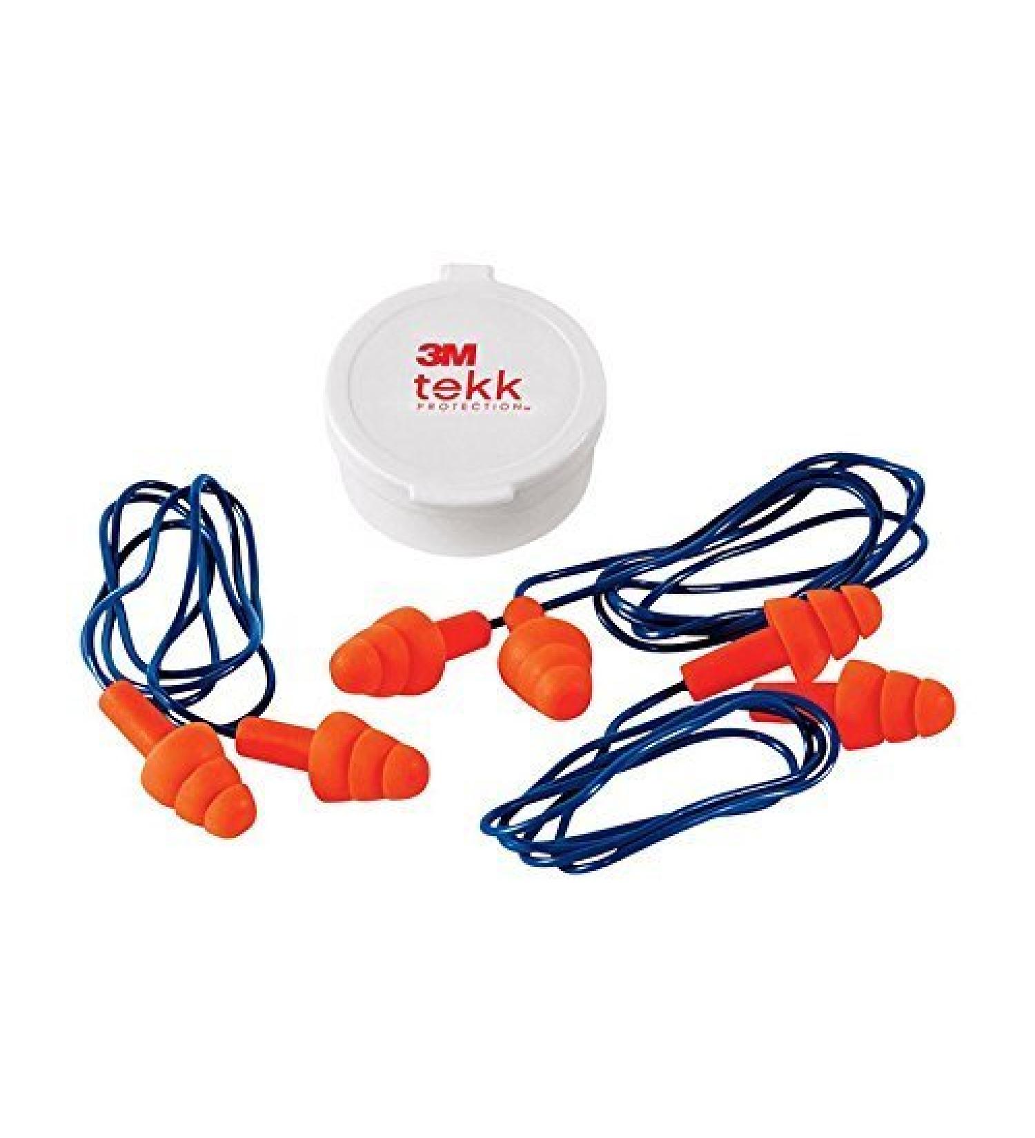 3M 25 dB Polyurethane Foam Ear Plugs Orange 3 pair