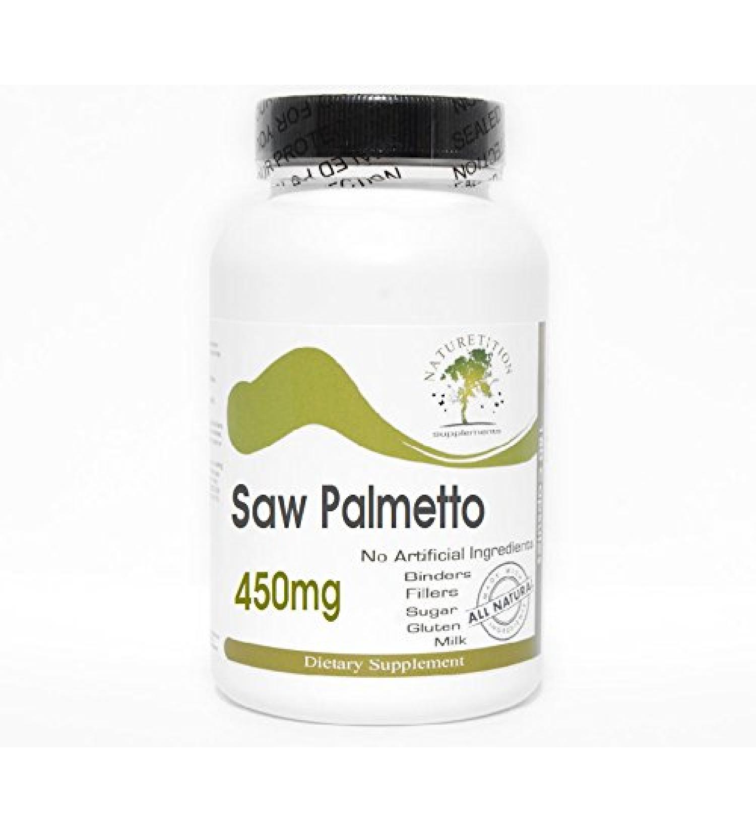 Saw Palmetto 450mg 100 Capsules - No Additives Naturetition Supplements
