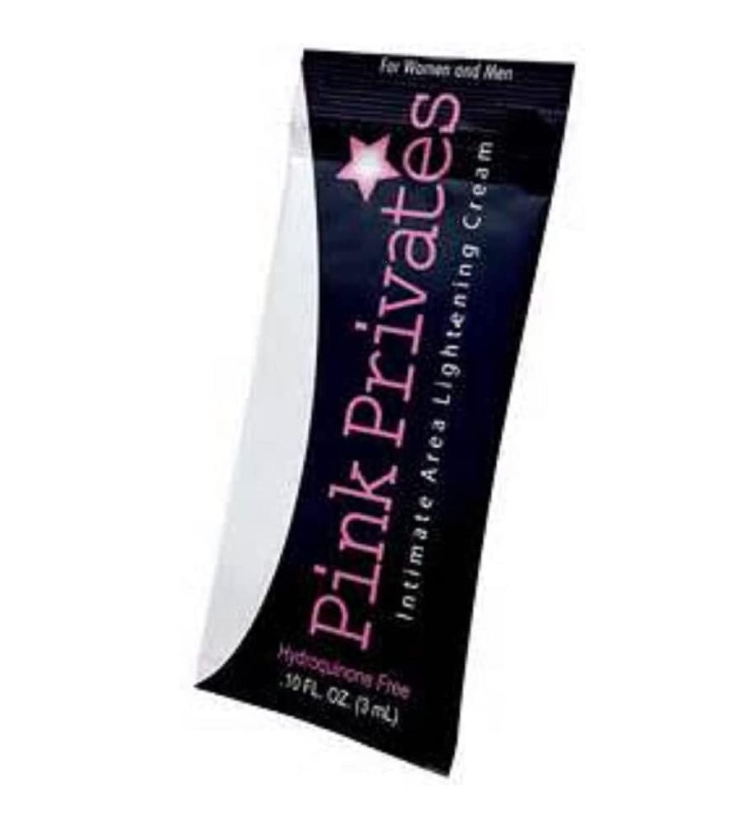 3pk pink privates foil lightening cream for intimate body action vaginal anal bleach (.30fl oz)