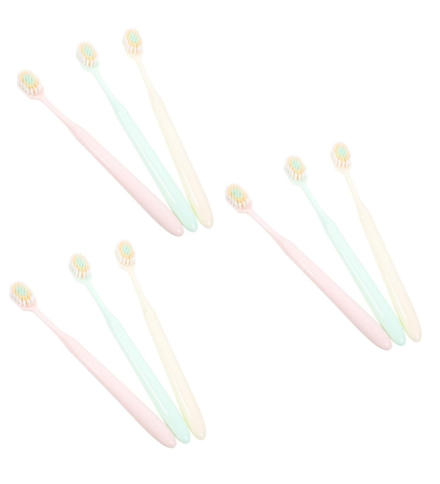 Healeved Portable Toothbrush Set - 9 Pieces Soft Bristle Travel Brushes with Gentle Heads - Stock Manual Plastic (3 Packs) - Buy Online on GoSupps.com