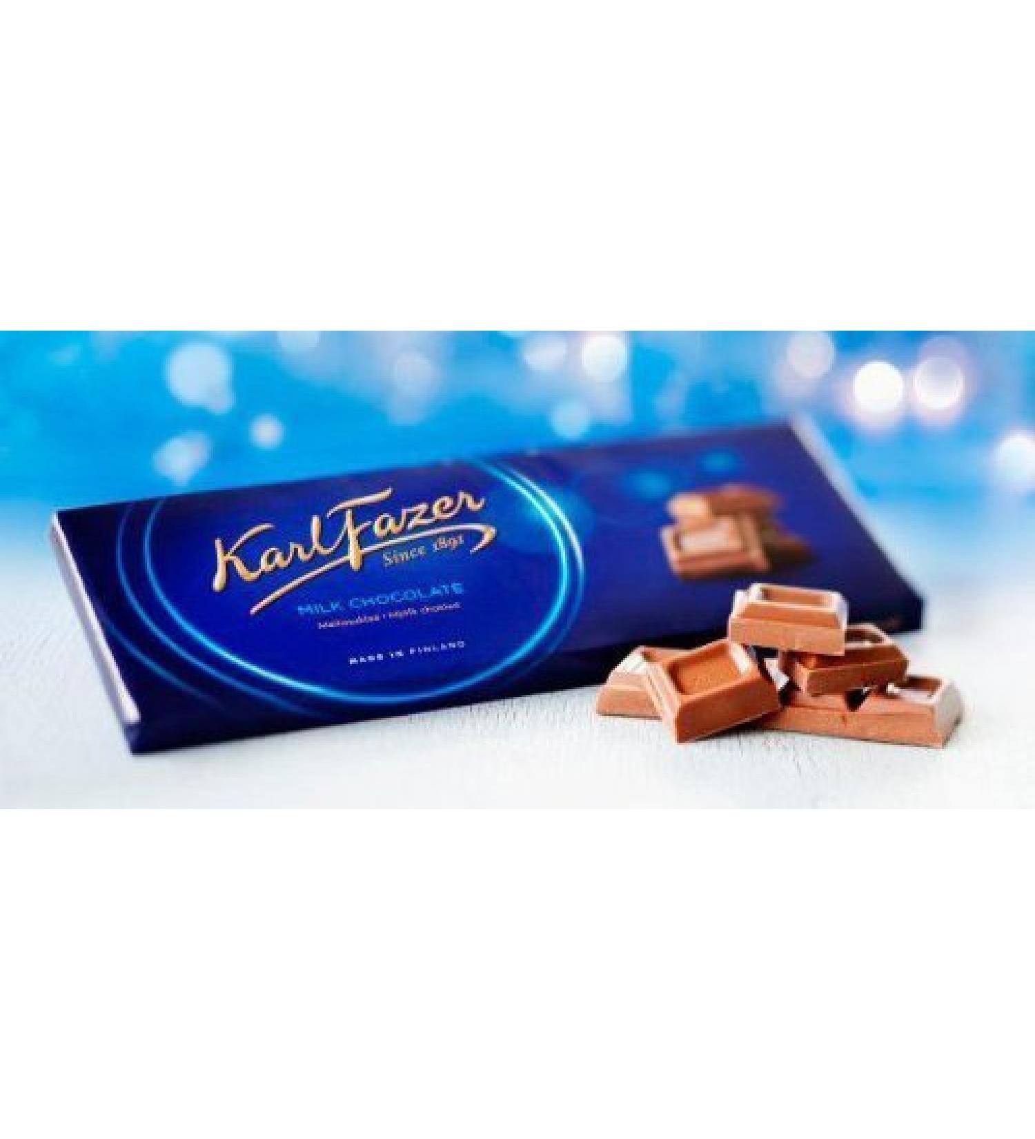 Karl Fazer Blue Original Finnish Milk Chocolate Bar 200g (7.05oz) by Fazer