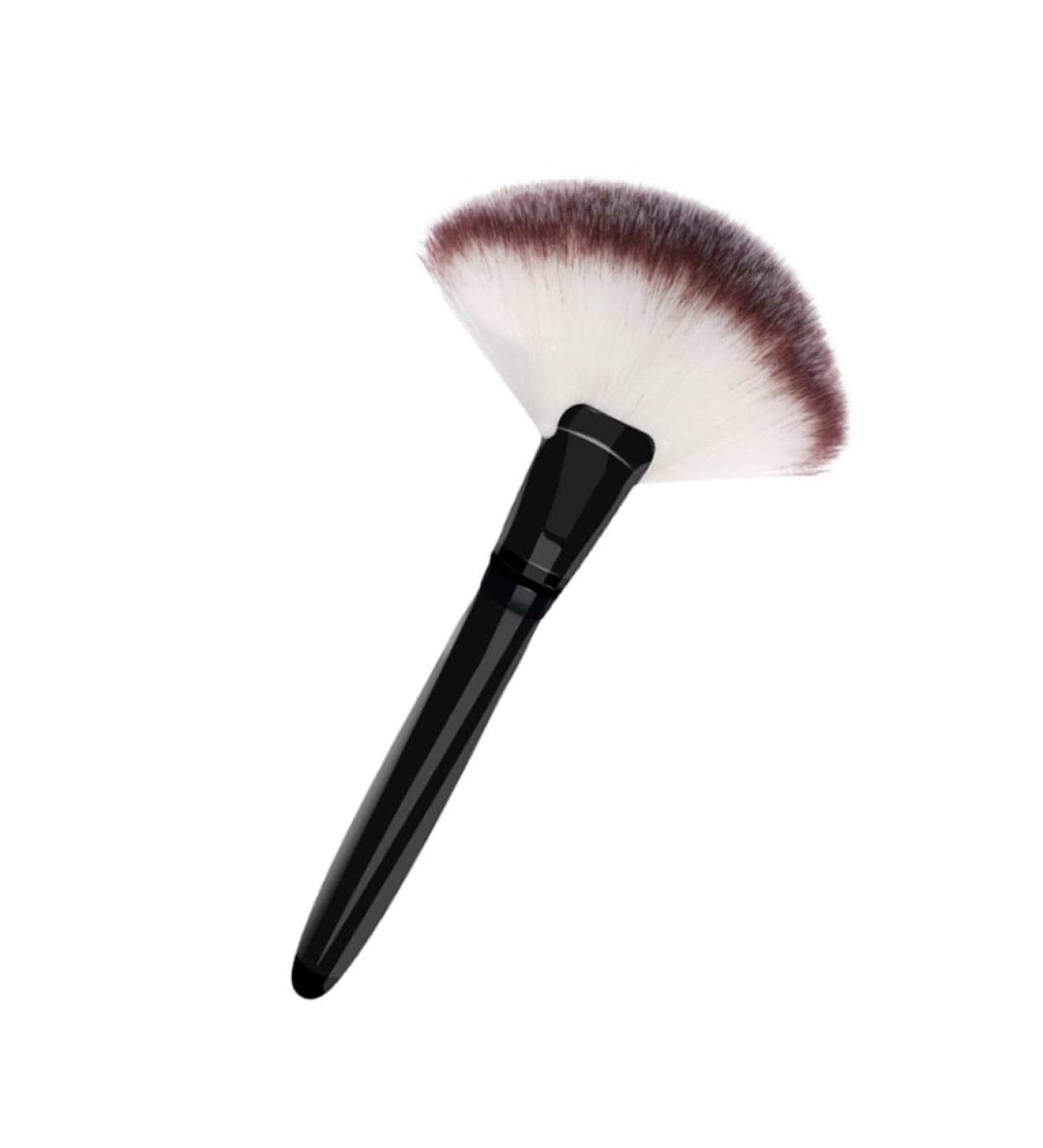 FRCOLOR black makeup Cosmetics Large Wood Handle Brush wooden handle brush Foundation Brush big fan sector Bamboo - Buy Online on GoSupps.com